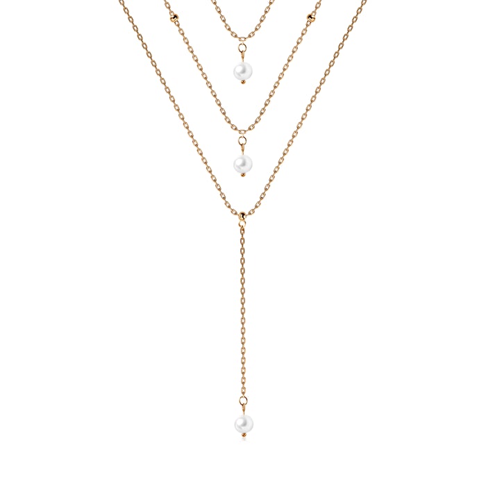 Naszyjnik Savicki: złoty 585, perły