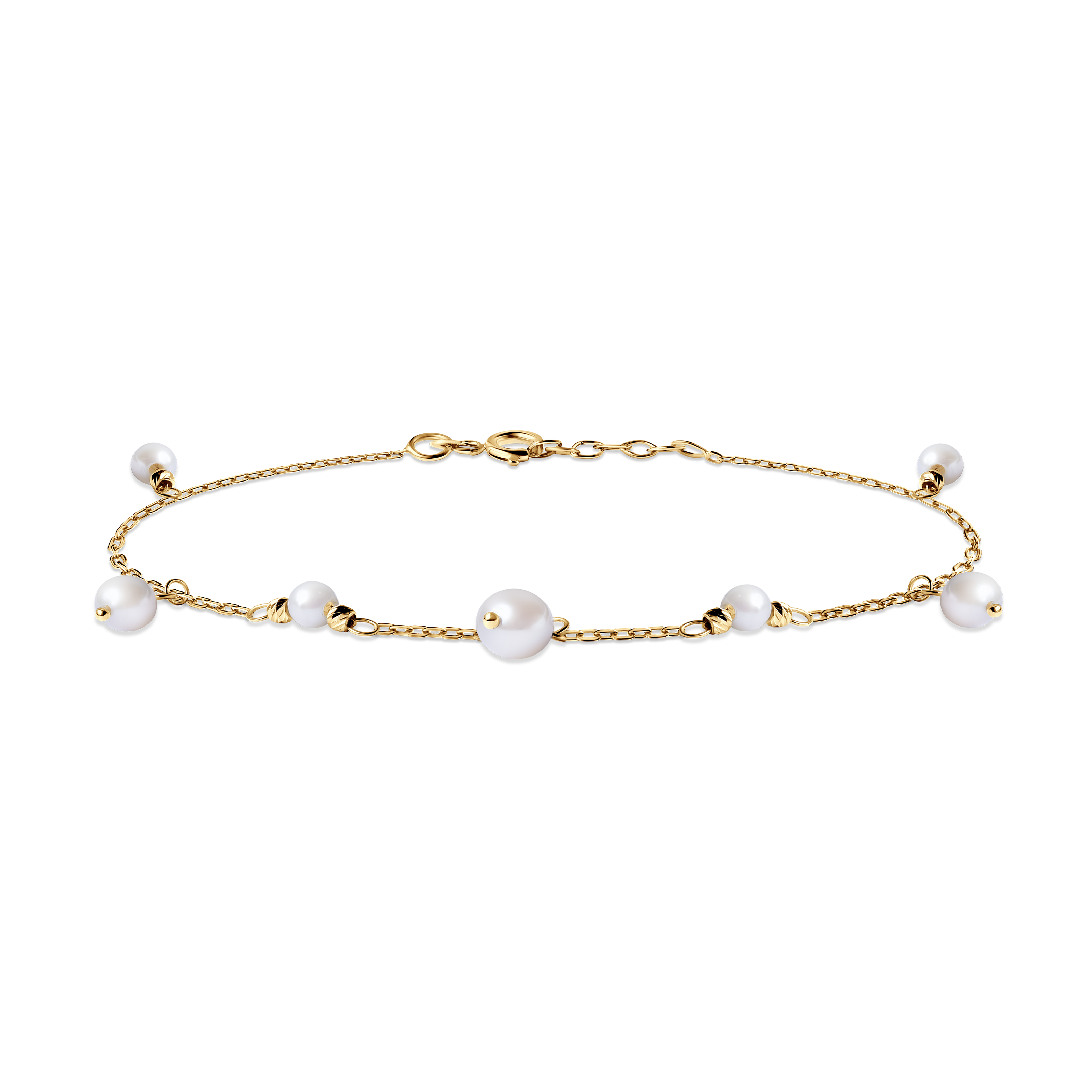 Bransoletka Savicki: złota 585, perły