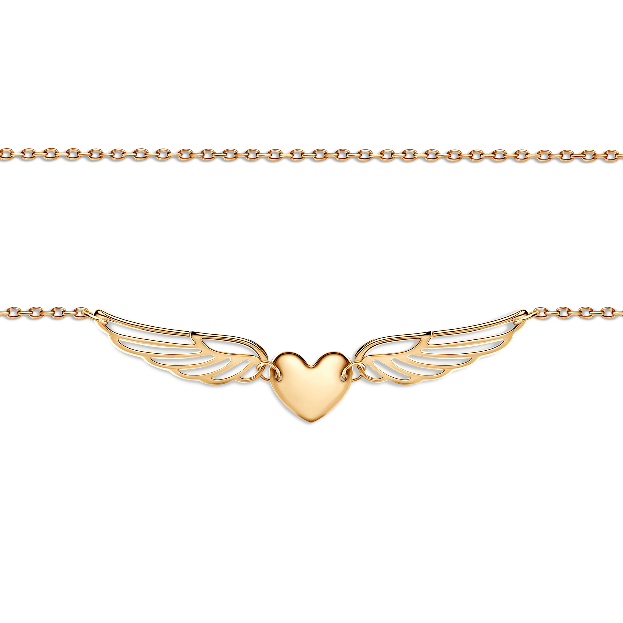 Naszyjnik serce i skrzydła Savicki: złoty 585 - 3