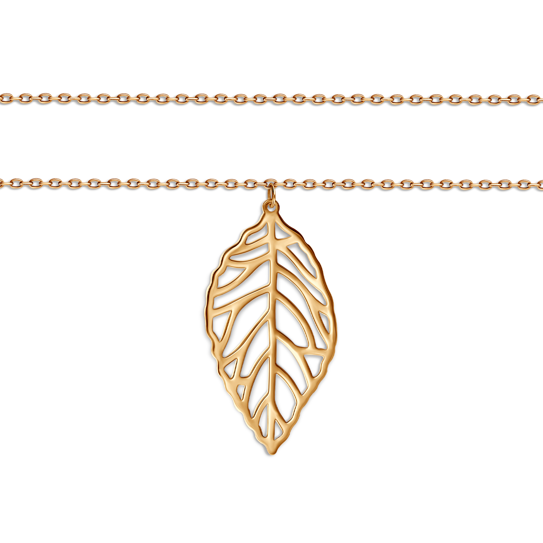 Naszyjnik listek Savicki: złoty 585 - 3
