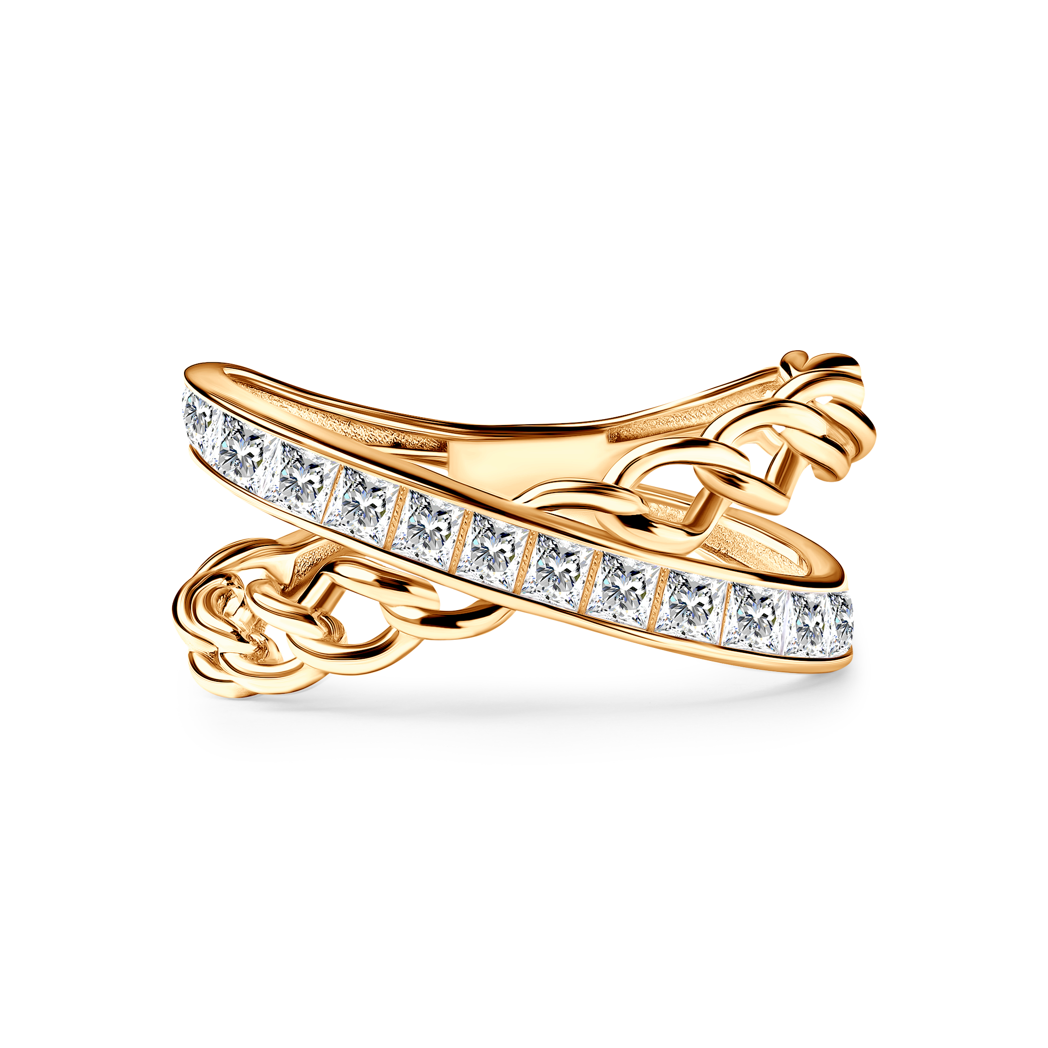 Pierścionek Savicki: złoty, cyrkonie