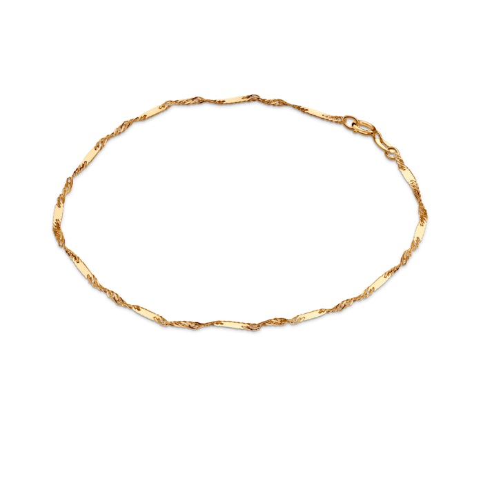 Bransoletka Savicki 2,1mm: złota 585, singapur z blaszką