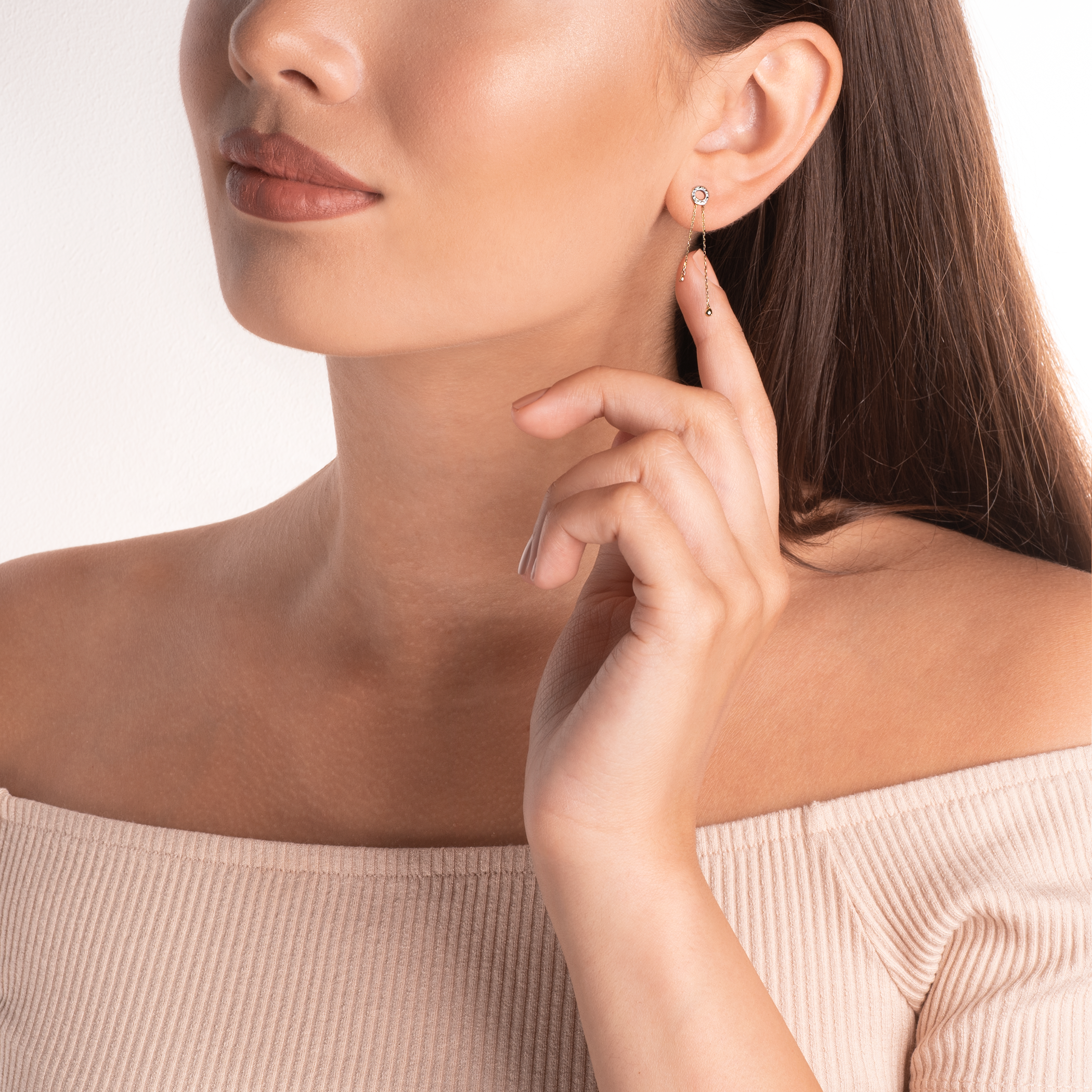 Kolczyki koło Savicki: złote, diamenty