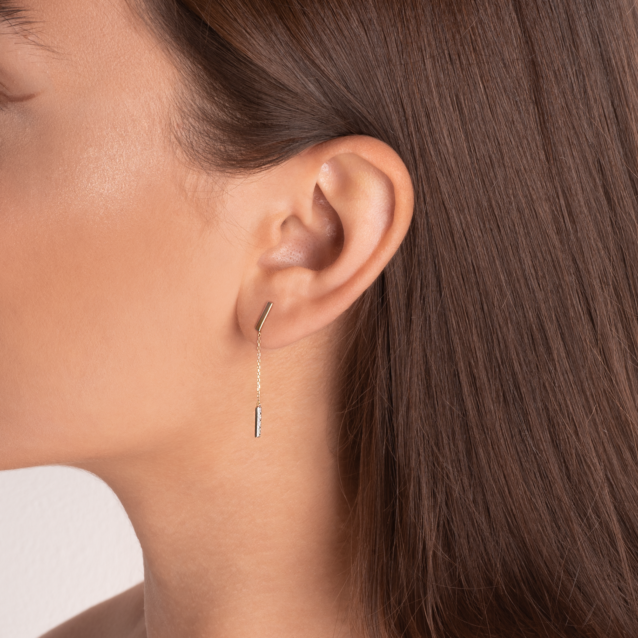 Kolczyki Savicki: złote, diamenty