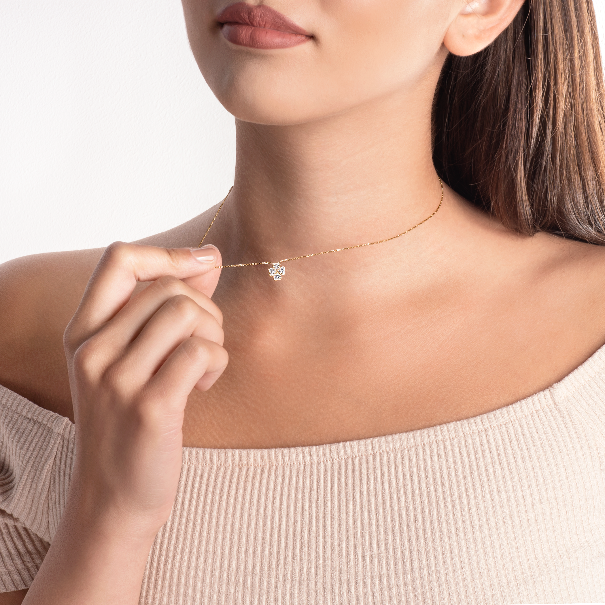 Naszyjnik Savicki: złoty, diamenty