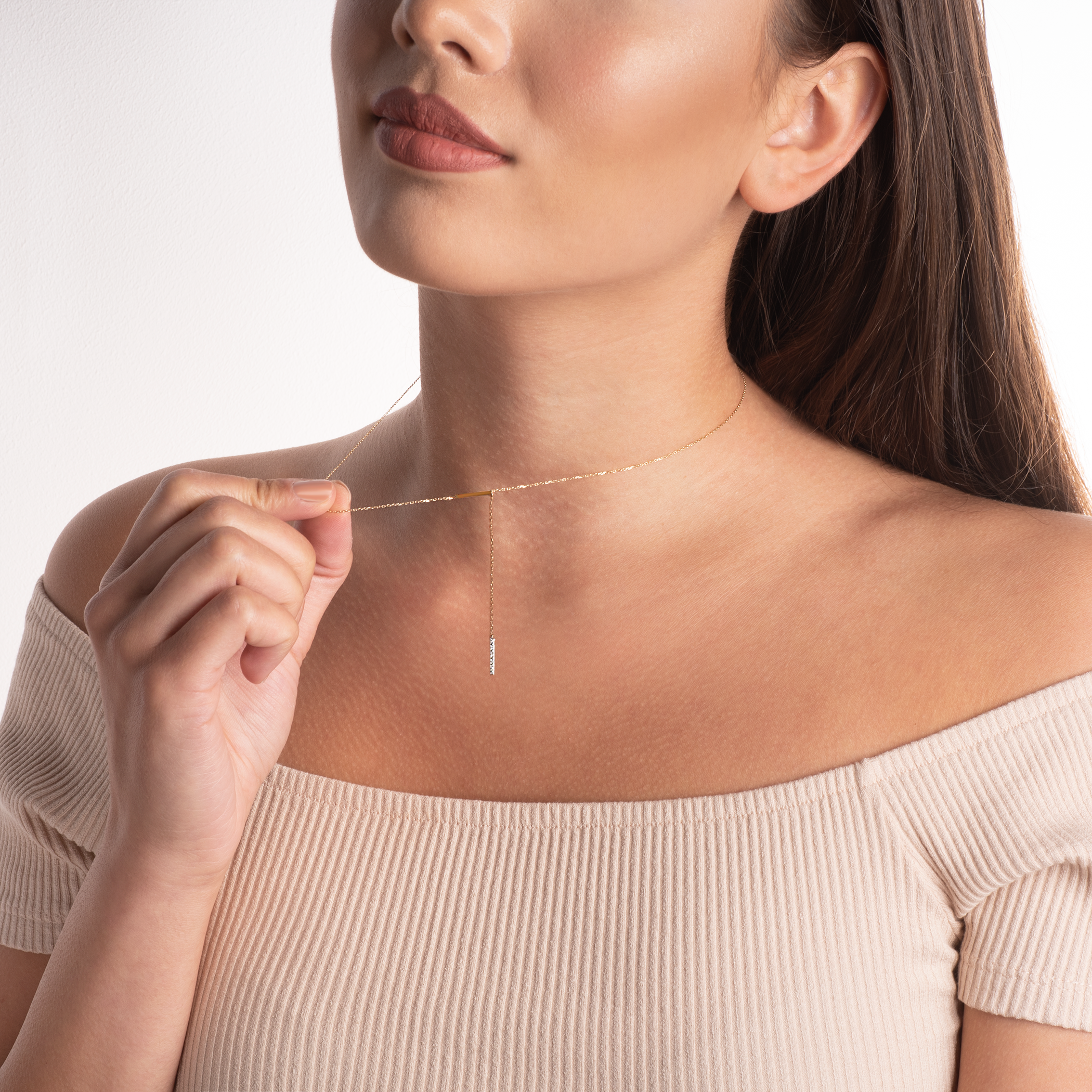 Naszyjnik Savicki: złoty, diamenty