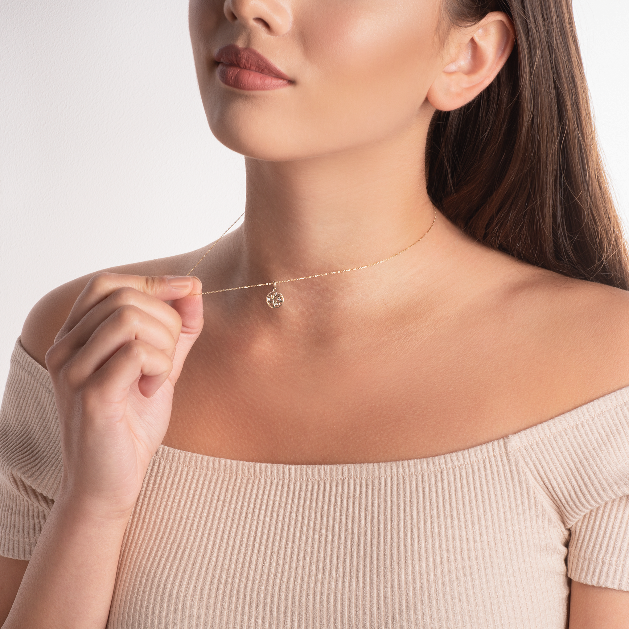 Naszyjnik drzewo Savicki: złoty, diamenty