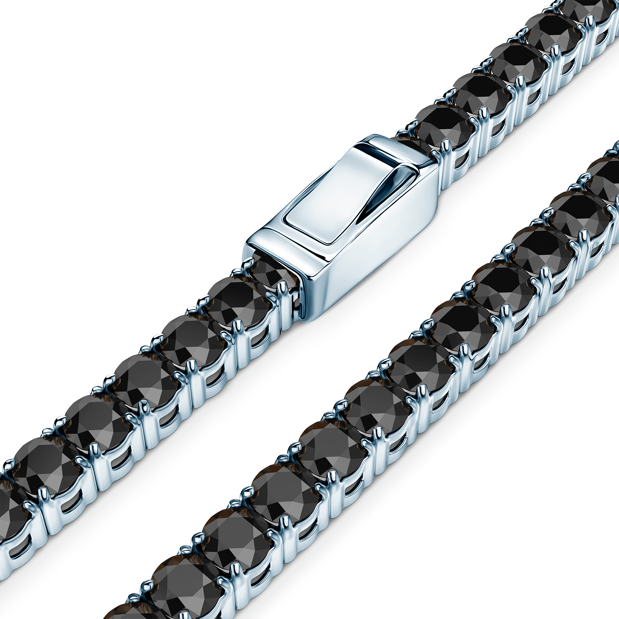 Bransoletka Luminy 2,8mm: białe złoto 585, cyrkonie