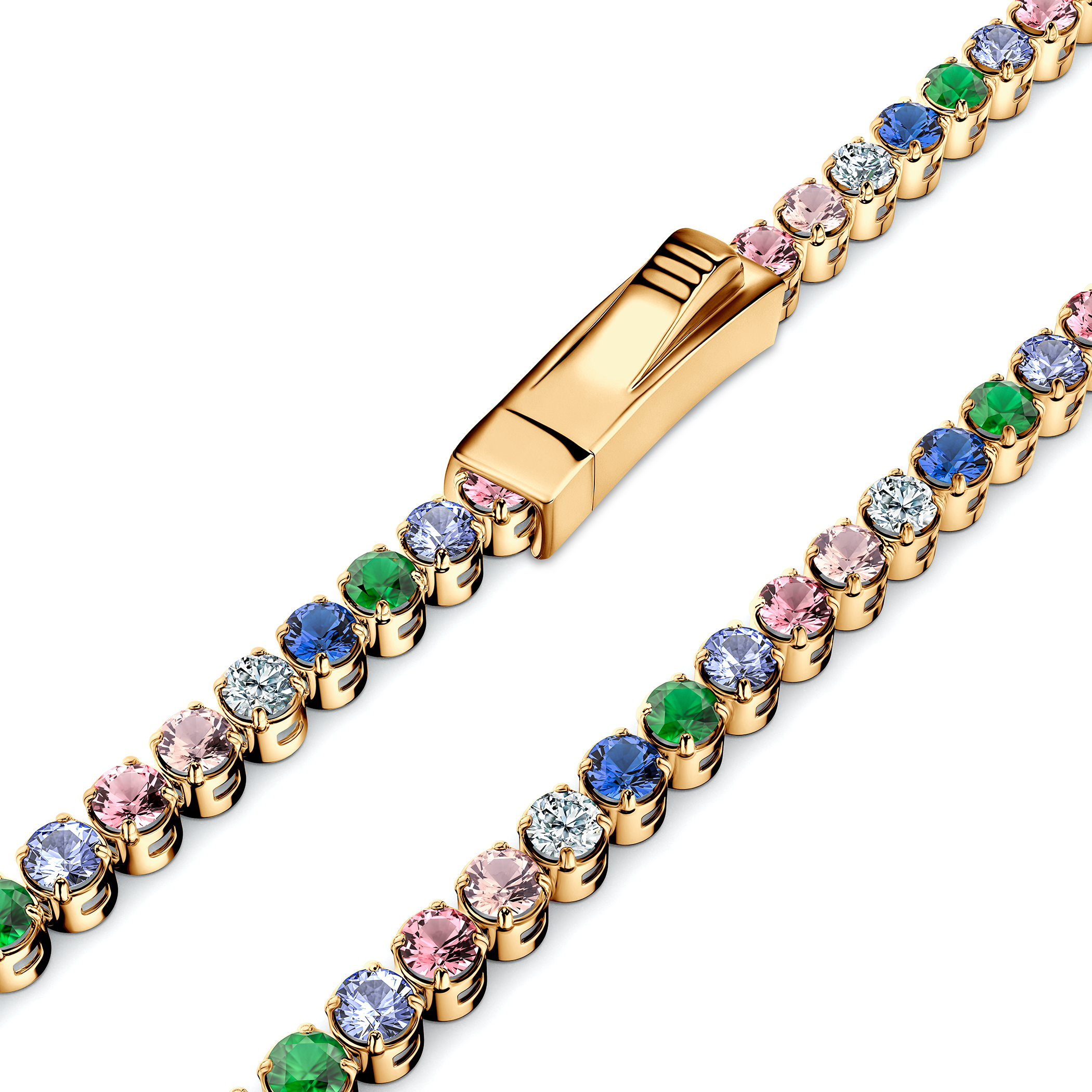 Bransoletka tenisowa SAVICKI 2,1mm: złota 585, cyrkonie 