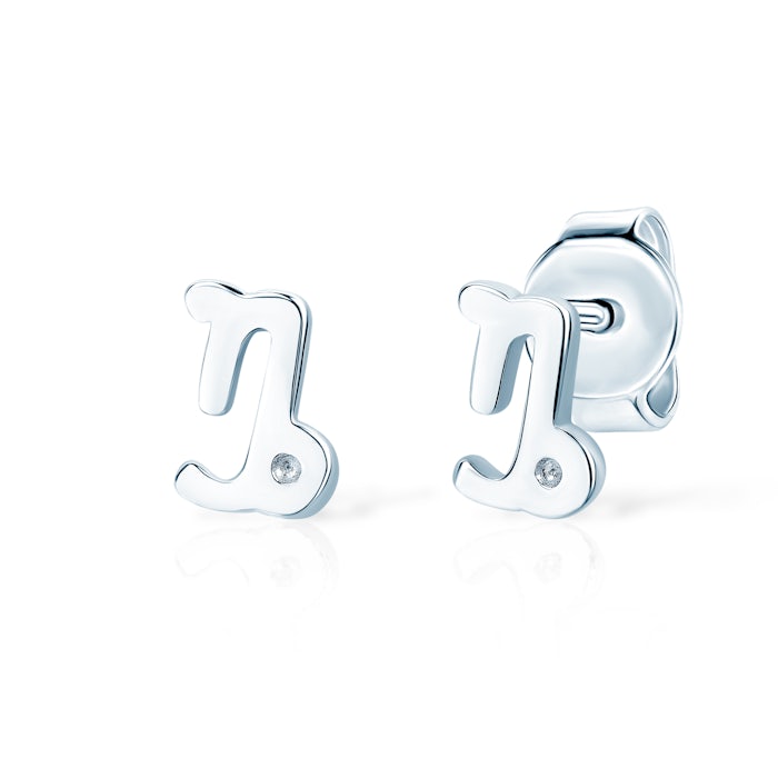 Kolczyki znak zodiaku koziorożec Savicki: srebrne