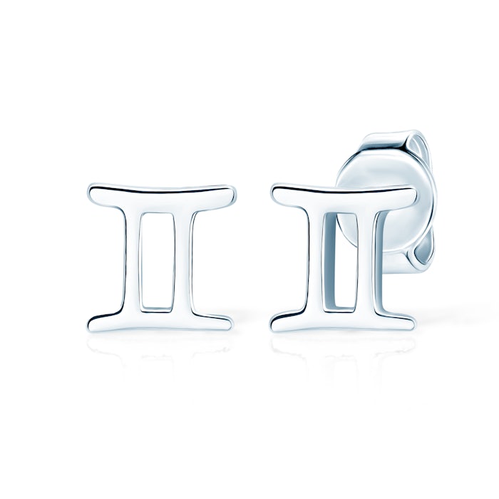 Náušnice znamení zvěrokruhu - blíženci SAVICKI: pozlacené stříbro