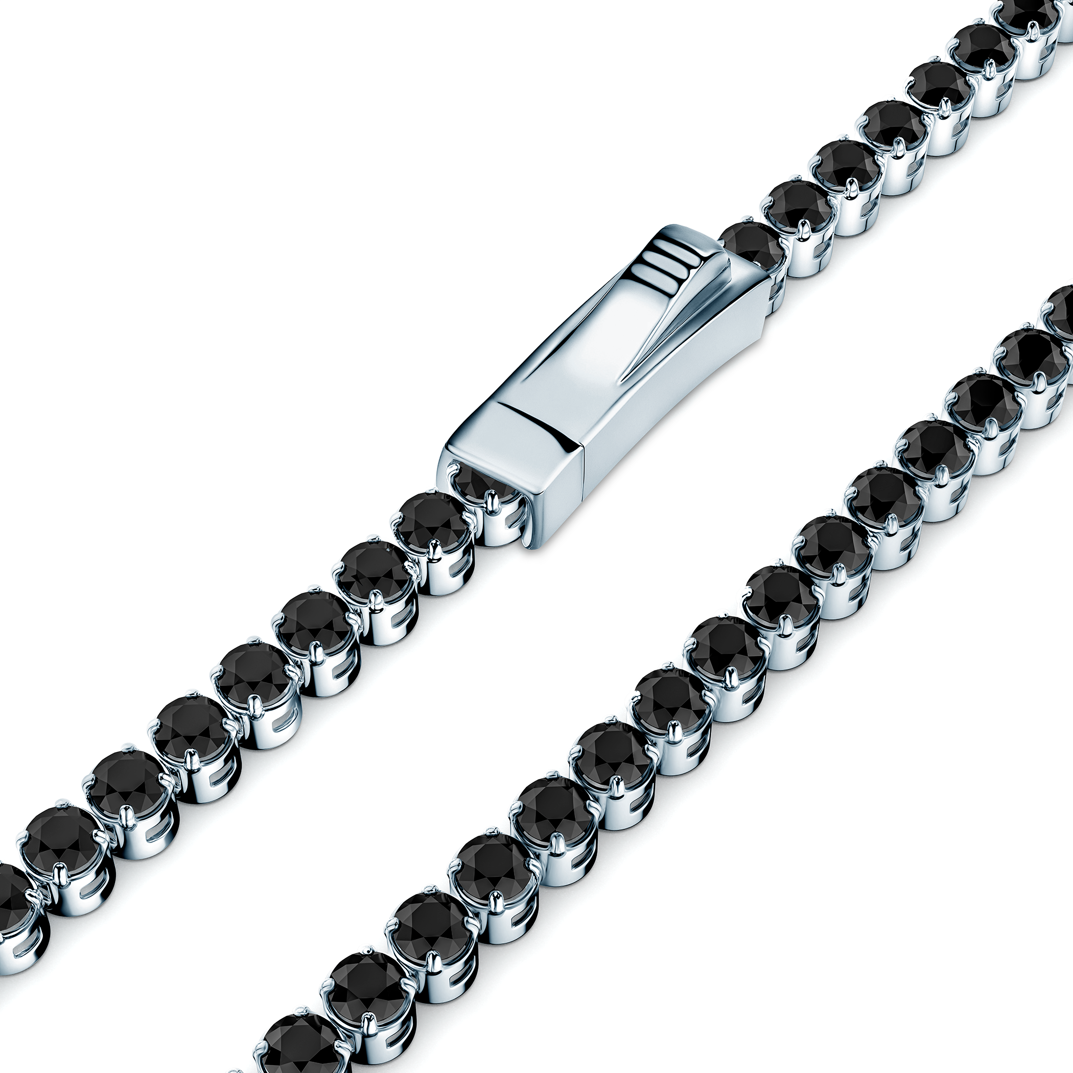 Bransoletka tenisowa SAVICKI 2,1mm: białe złoto 585, cyrkonie