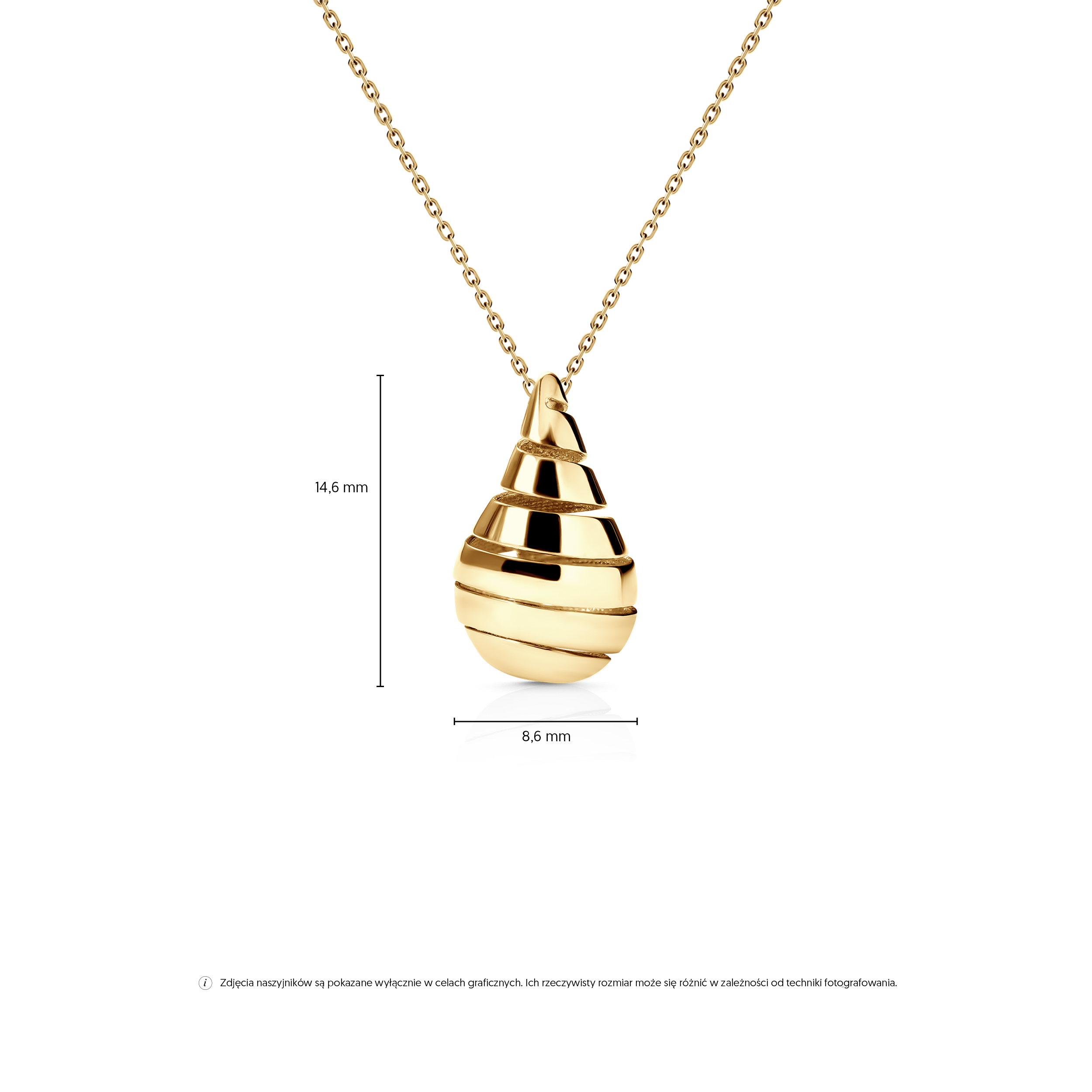14K gold necklace 45 cm - 3