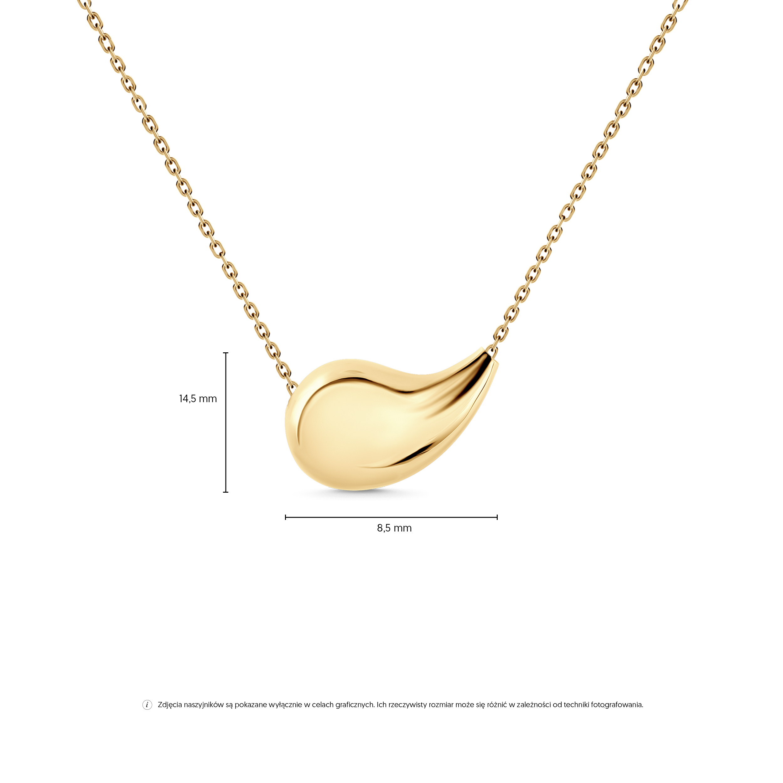 14K gold necklace 45 cm - 3