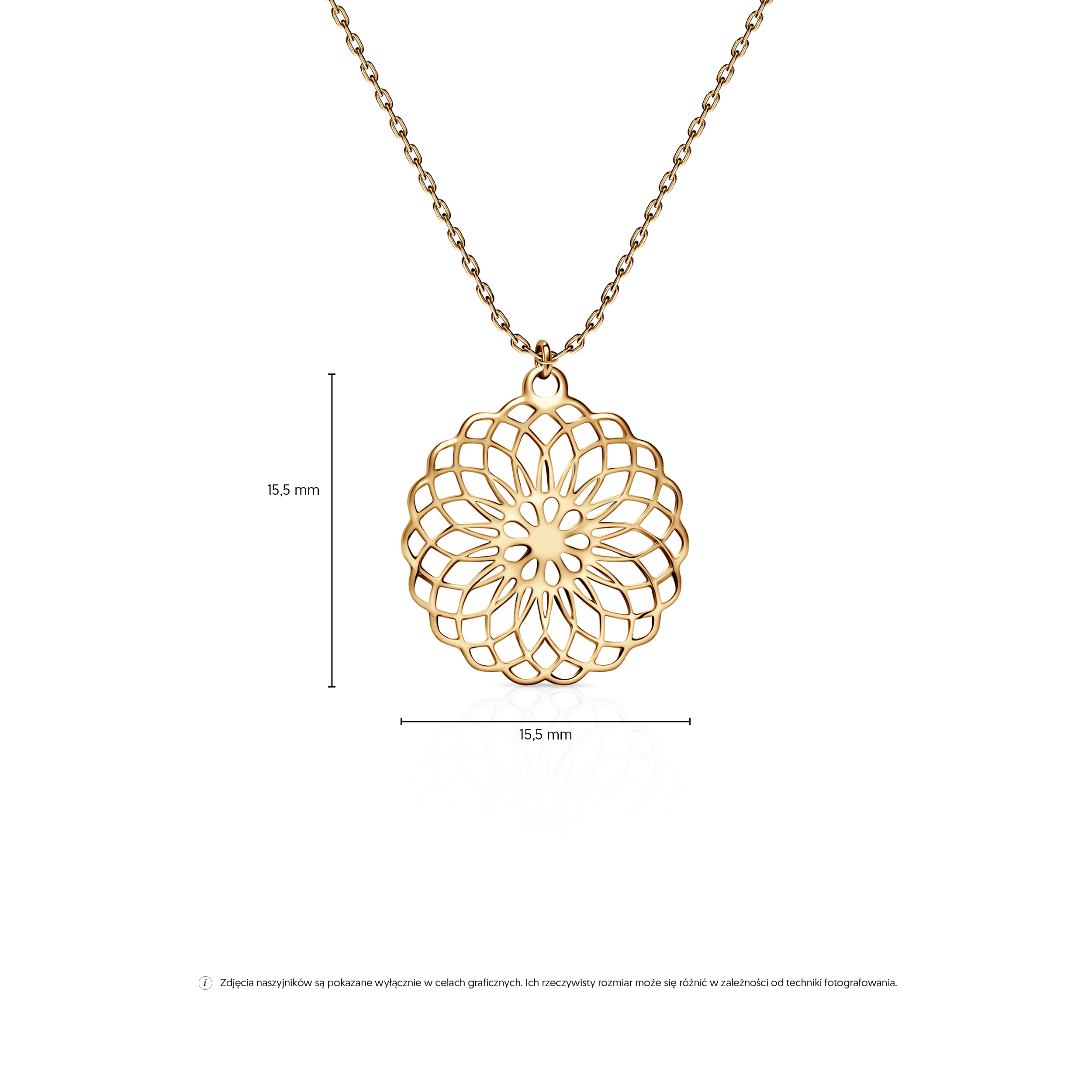 Naszyjnik mandala Savicki: złoty 585