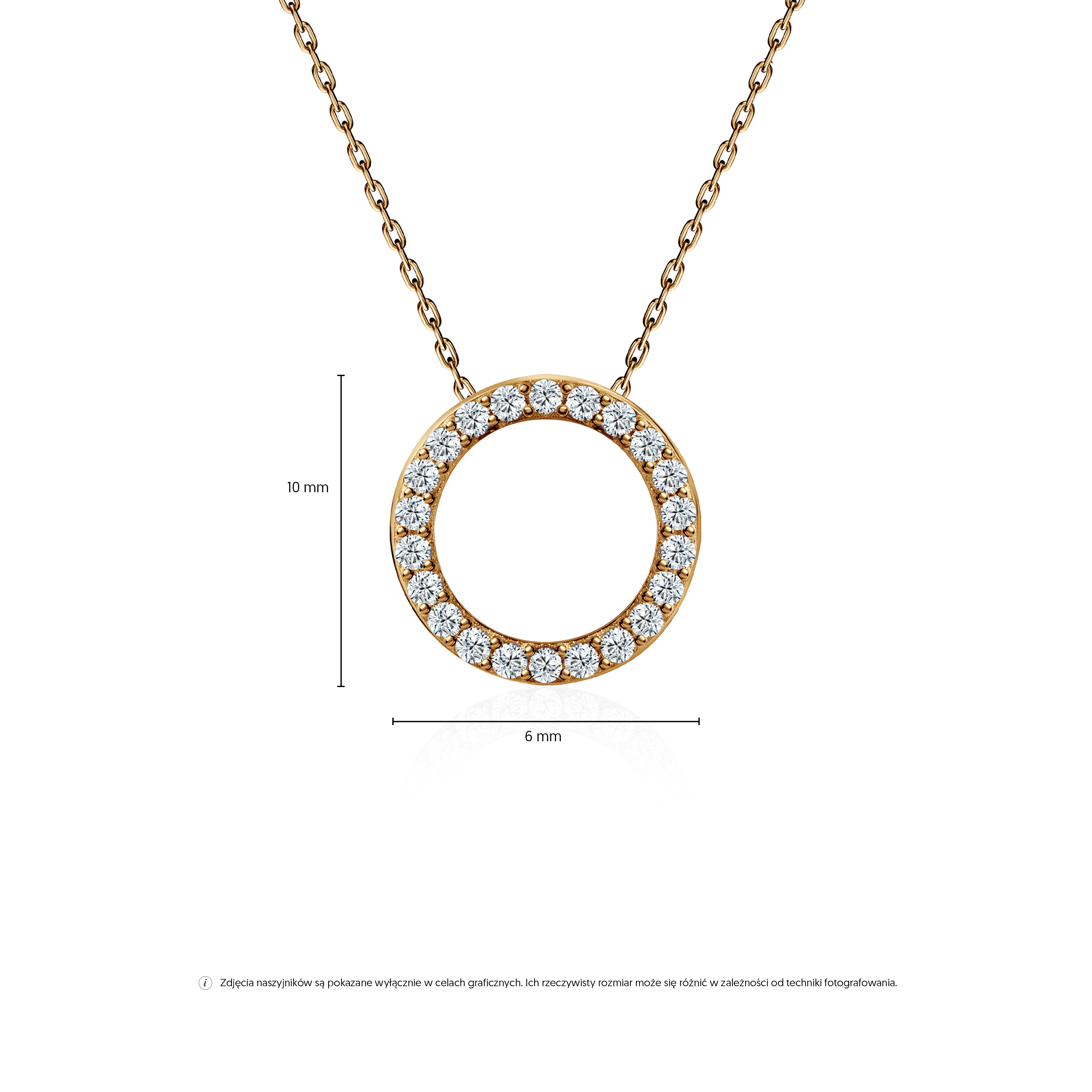 Kette Savicki Ring: Gold, Zirkonia