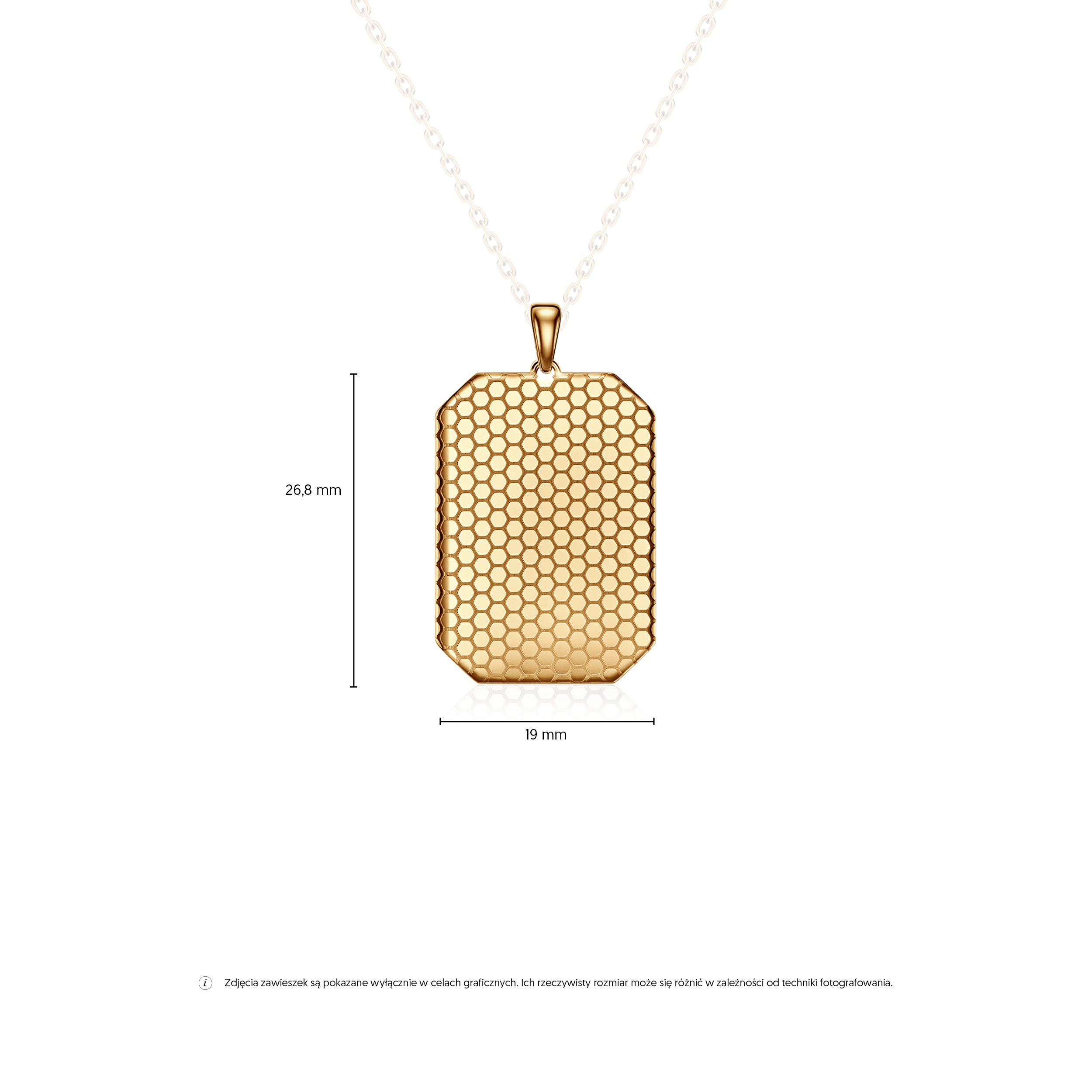 Zawieszka blaszka SAVICKI: złota - 3