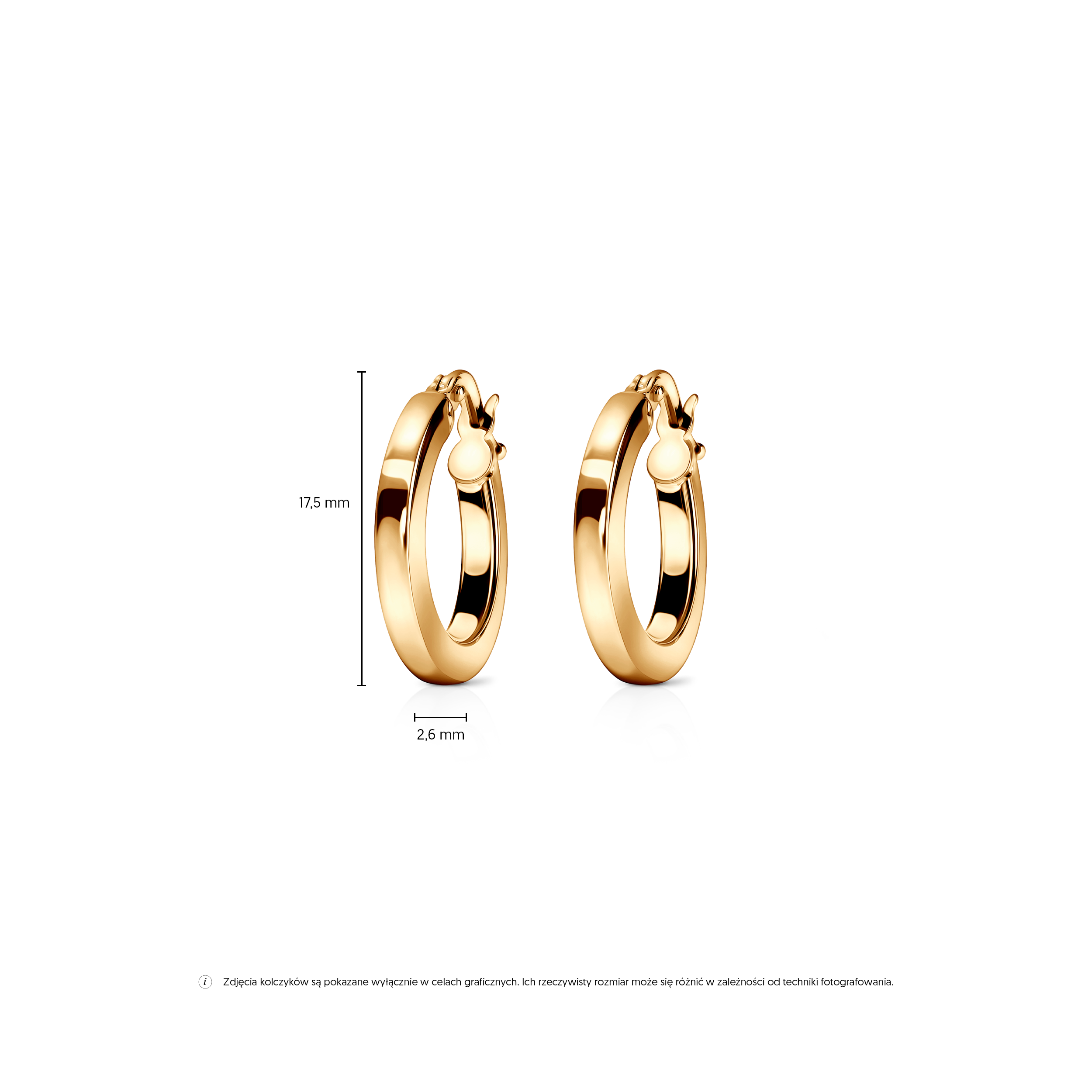 Kolczyki koła Savicki: złote - 4