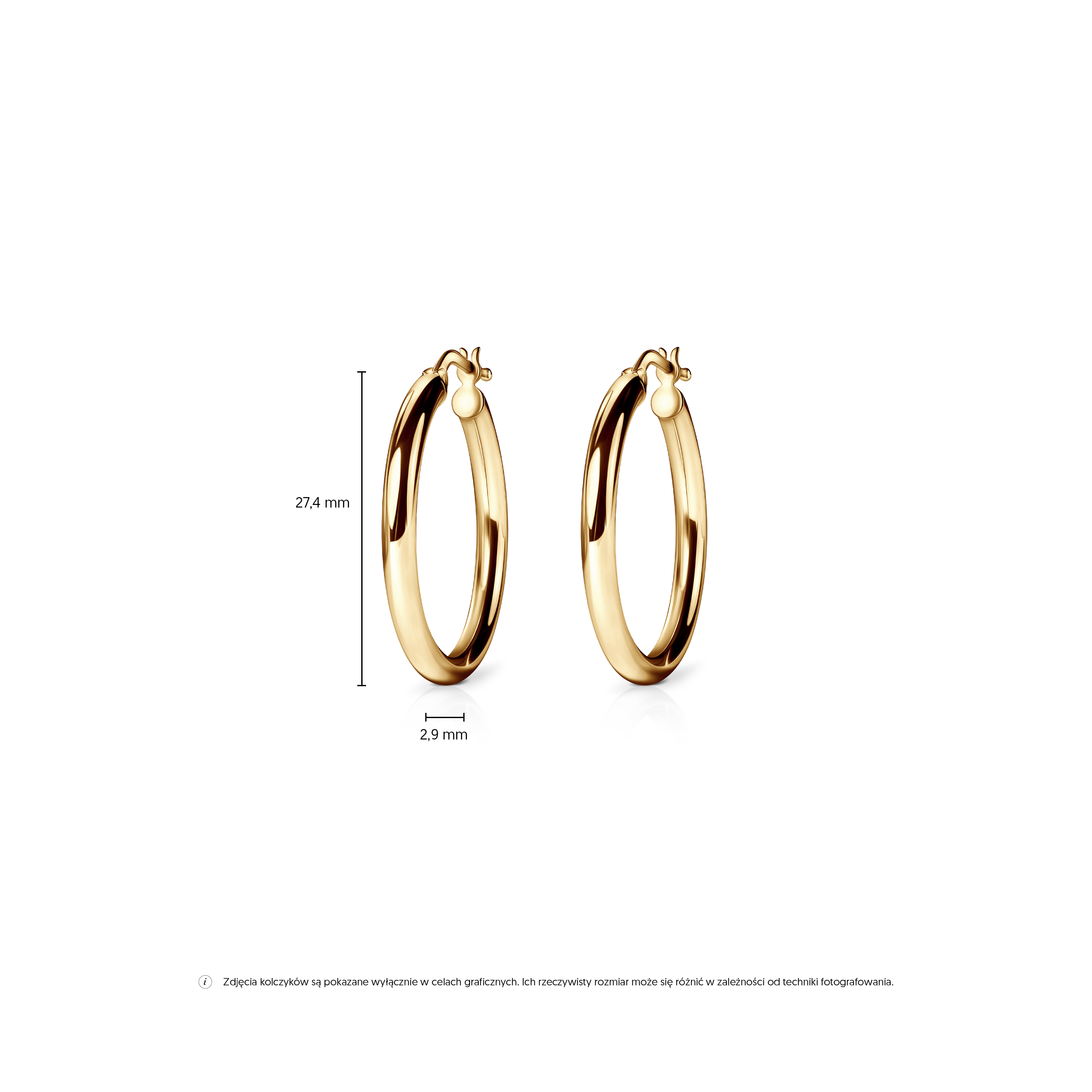 Kolczyki koła Savicki: złote