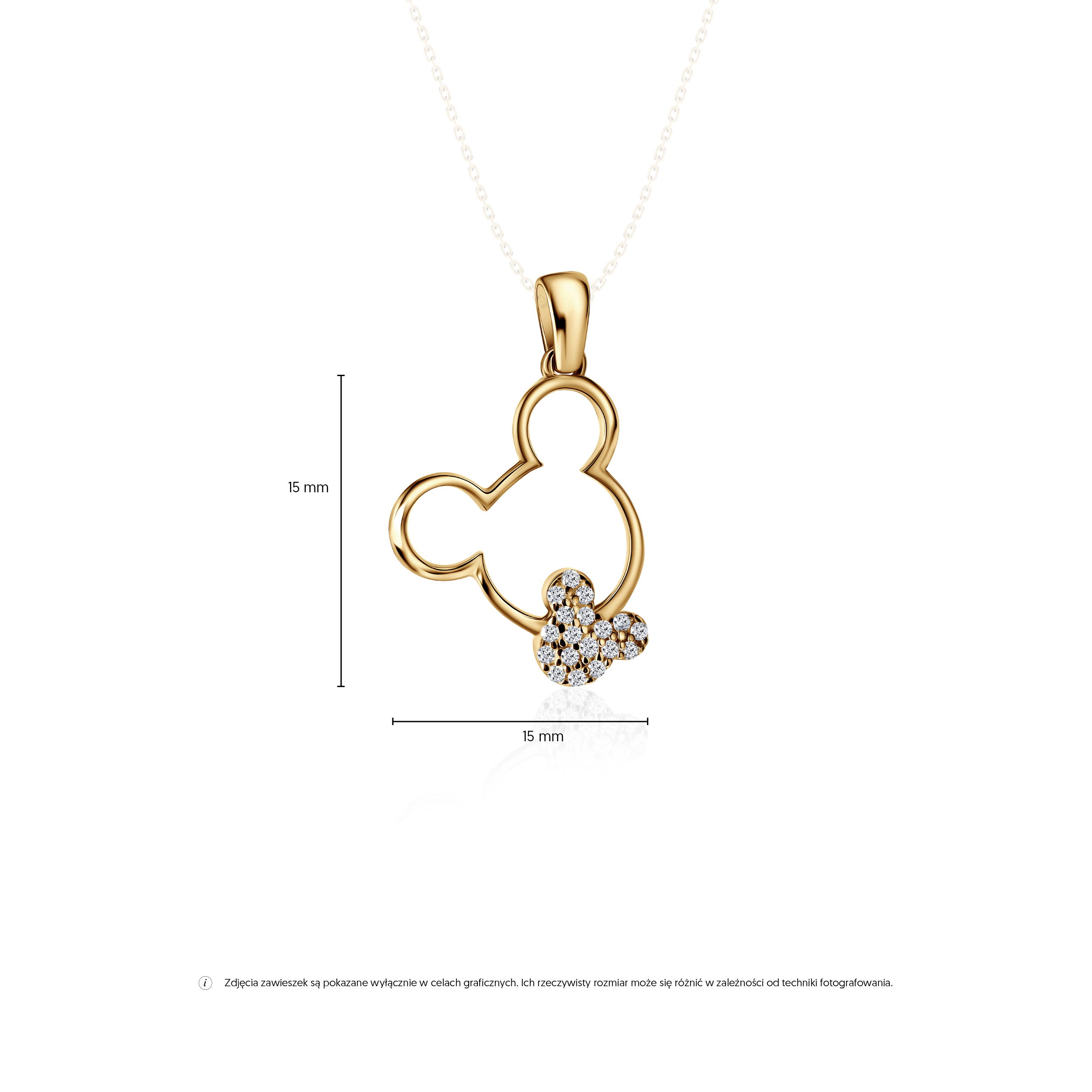 Zawieszka SAVICKI: złota 585, cyrkonie - 3