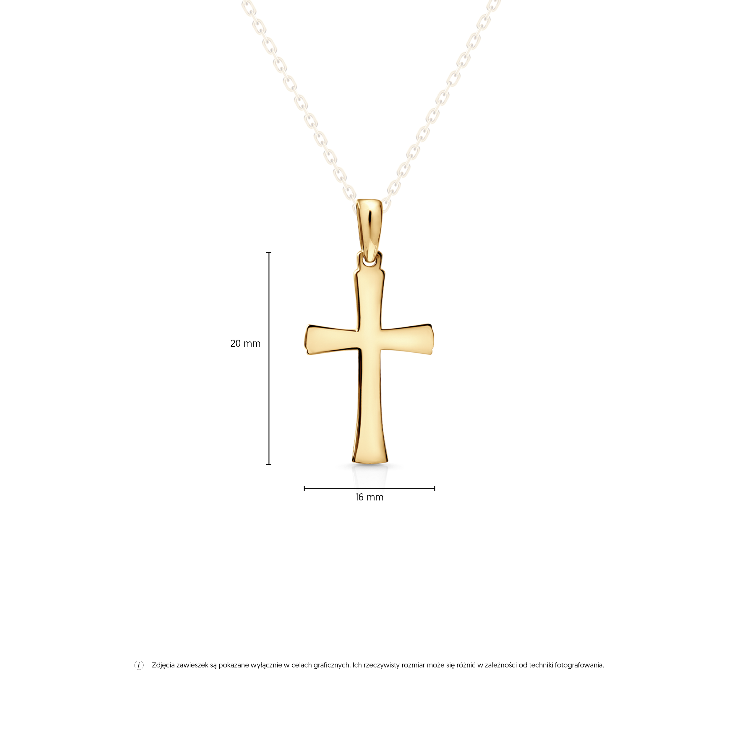Zawieszka krzyżyk SAVICKI: złota - 4