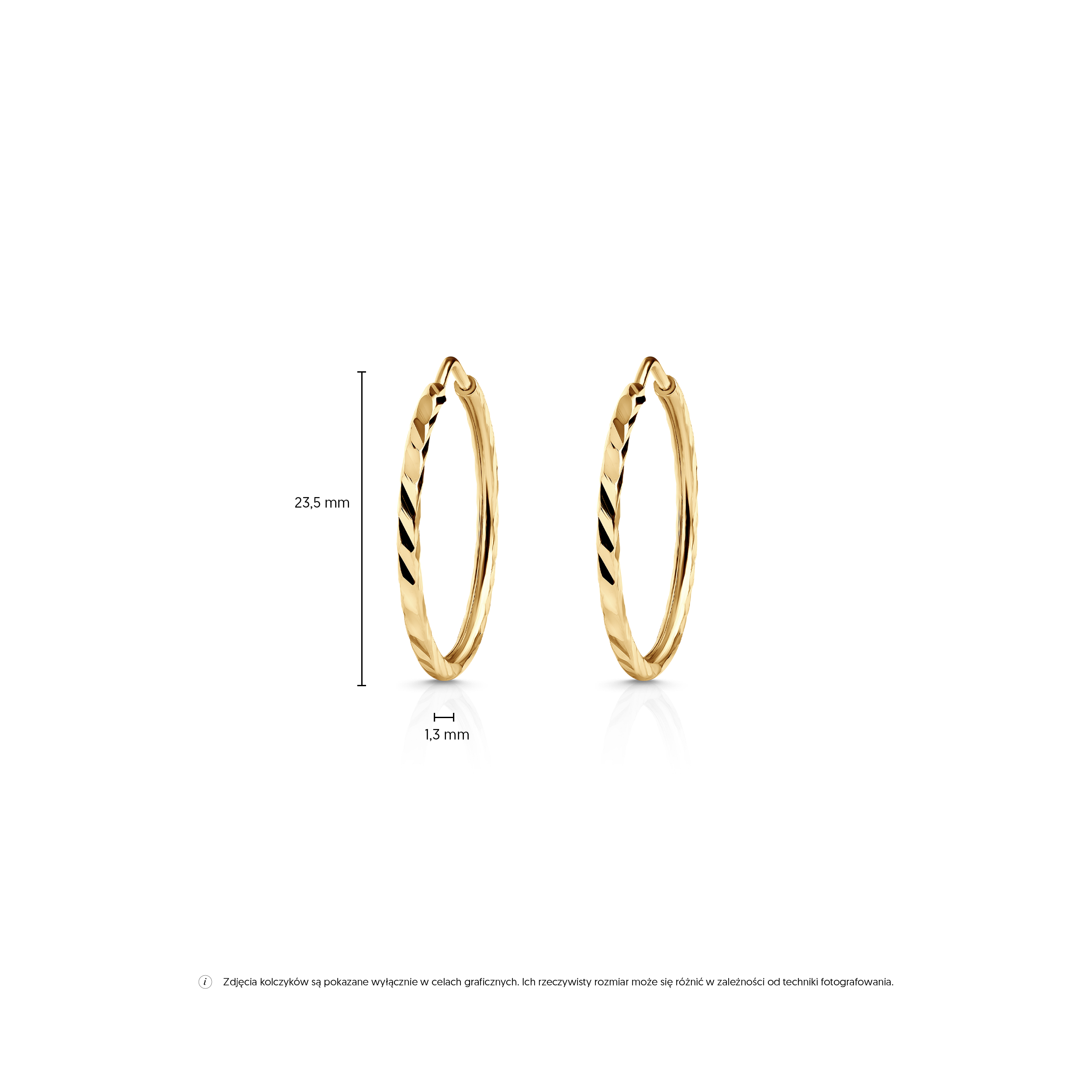 Kolczyki koła SAVICKI: złote