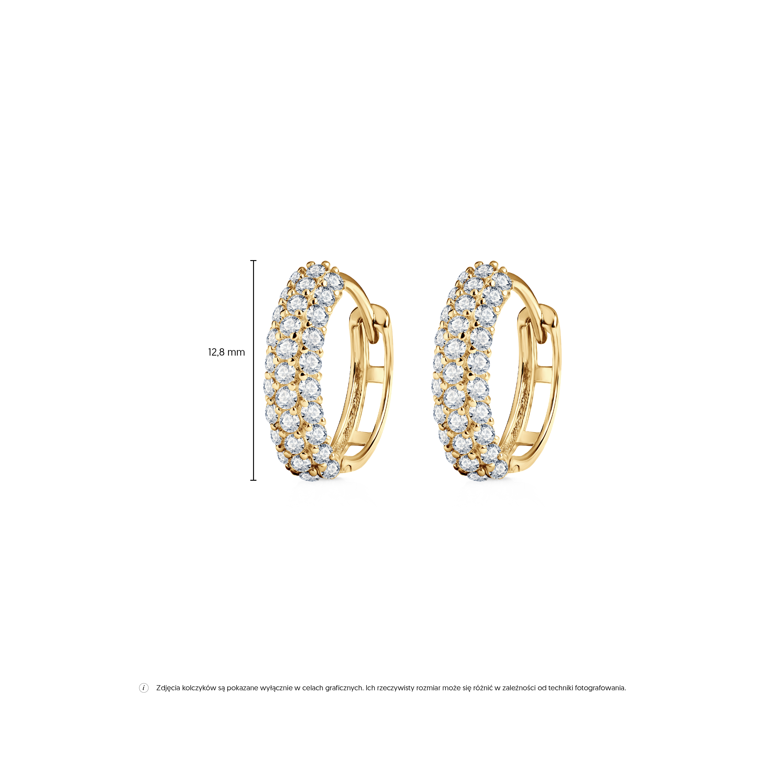 Ohrringe Savicki: Gold, Zirkonia