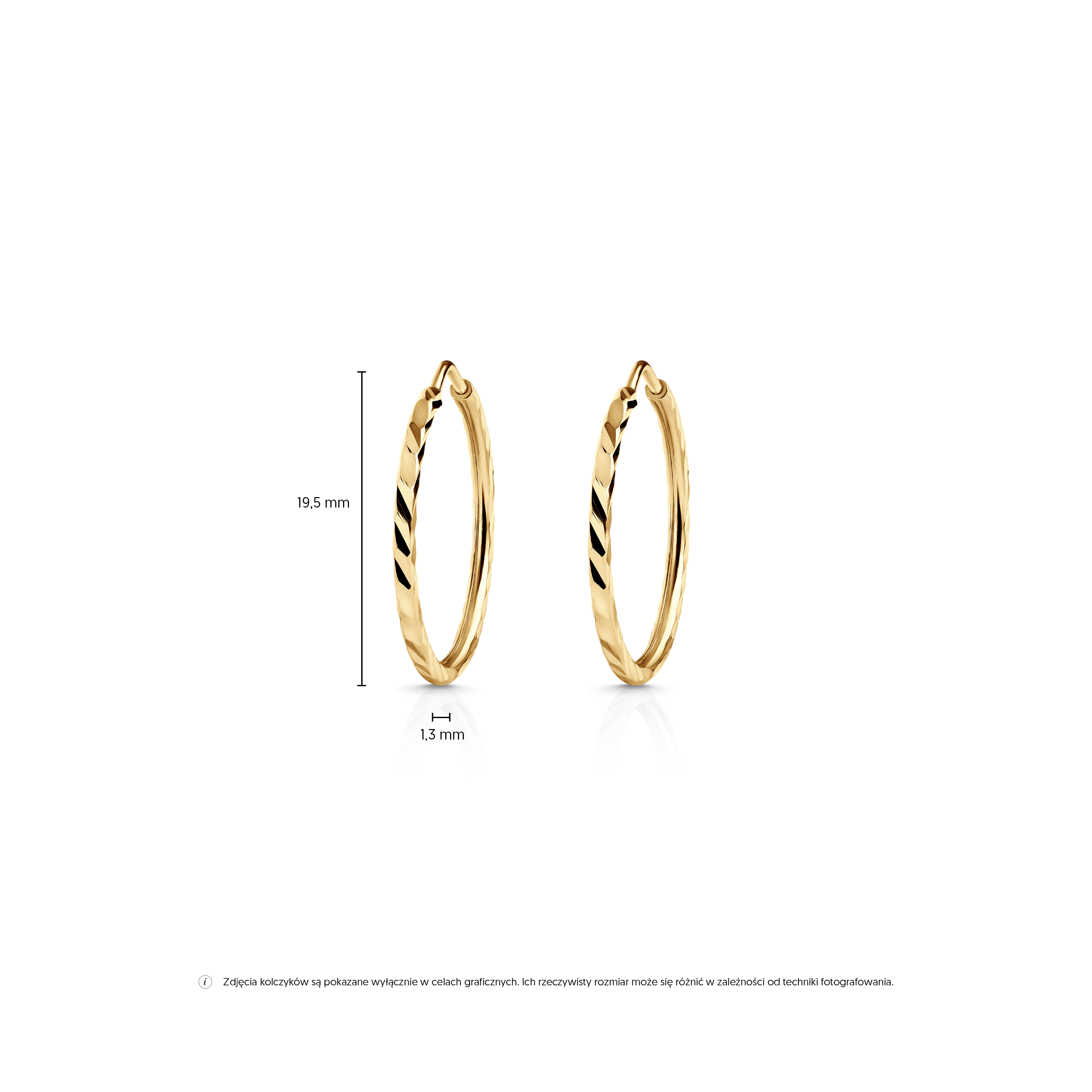 Kolczyki koła SAVICKI: złote