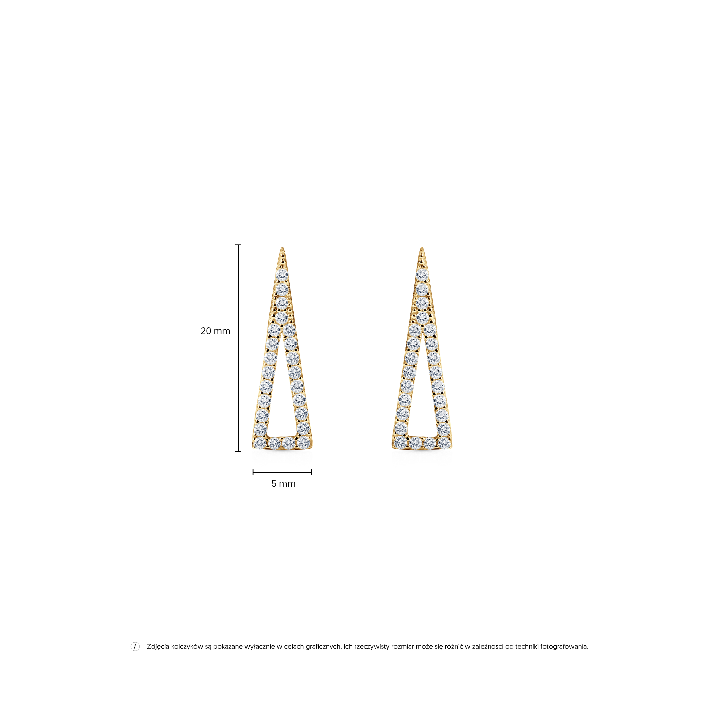 Ohrringe Savicki: Gold, Zirkonia