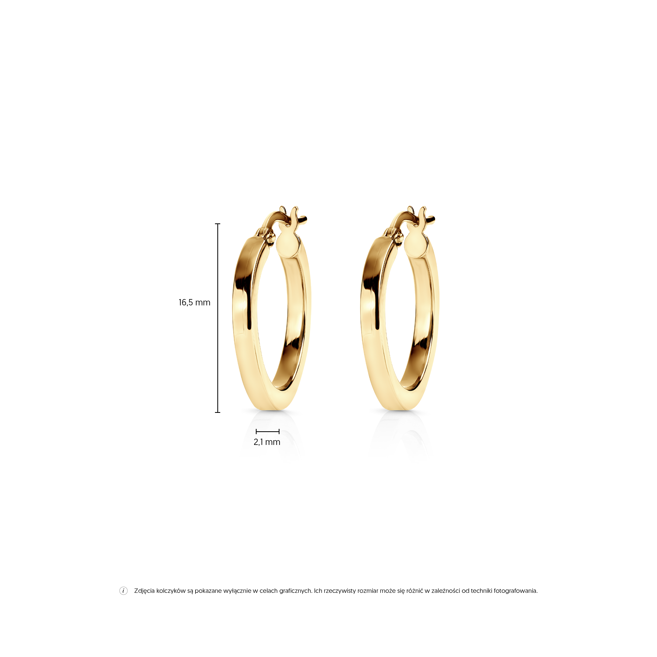 Kolczyki koła SAVICKI: złote