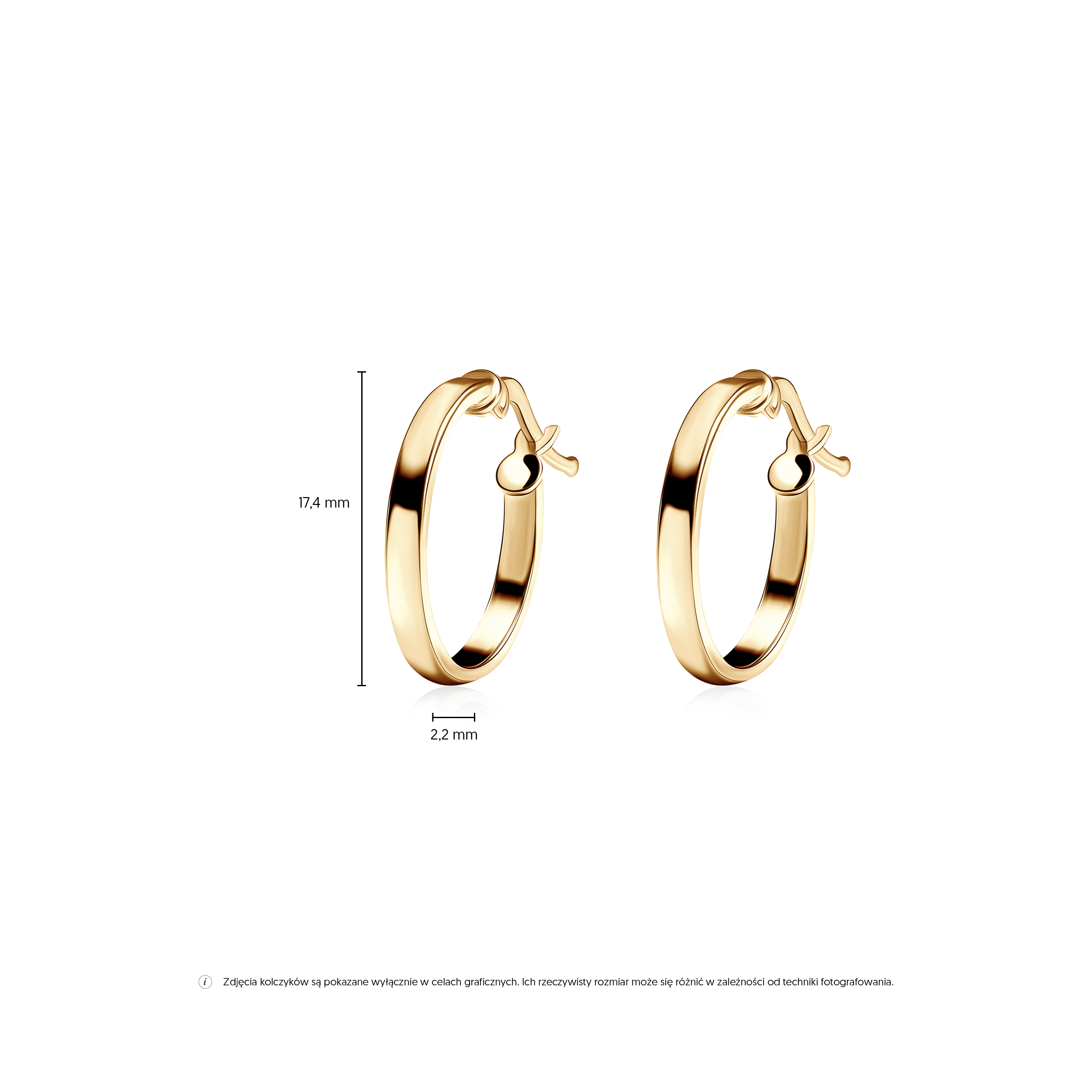 Kolczyki koła SAVICKI: złote