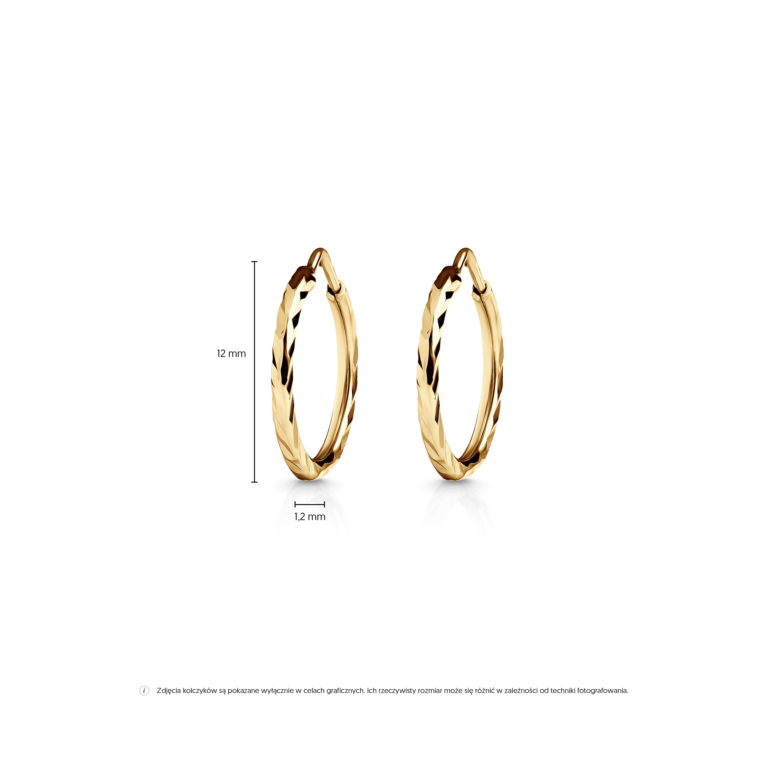 Kolczyki koła SAVICKI: złote