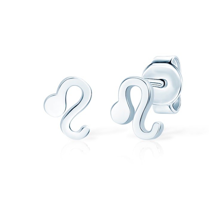Kolczyki znak zodiaku lew Savicki: srebrne