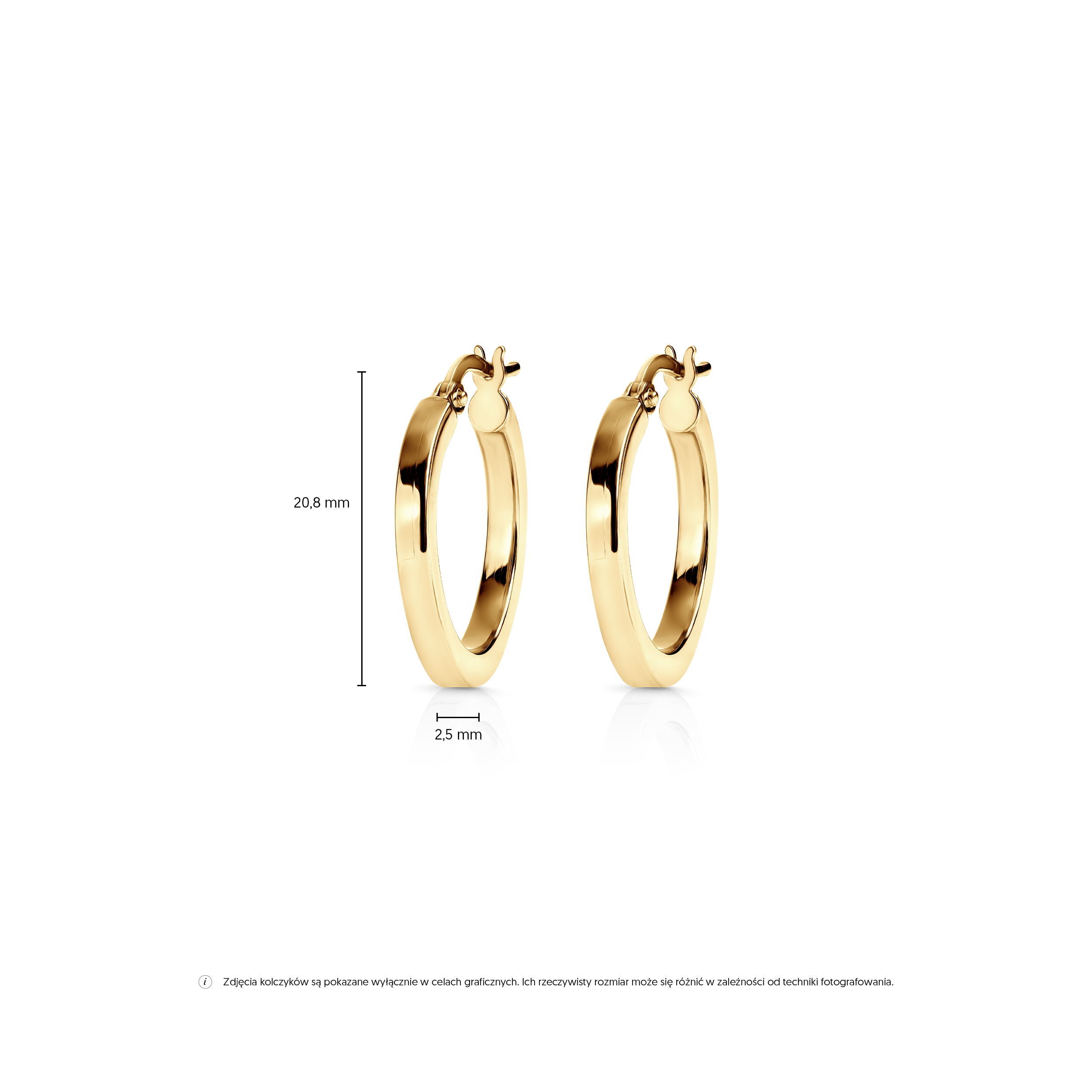 Kolczyki koła SAVICKI: złote