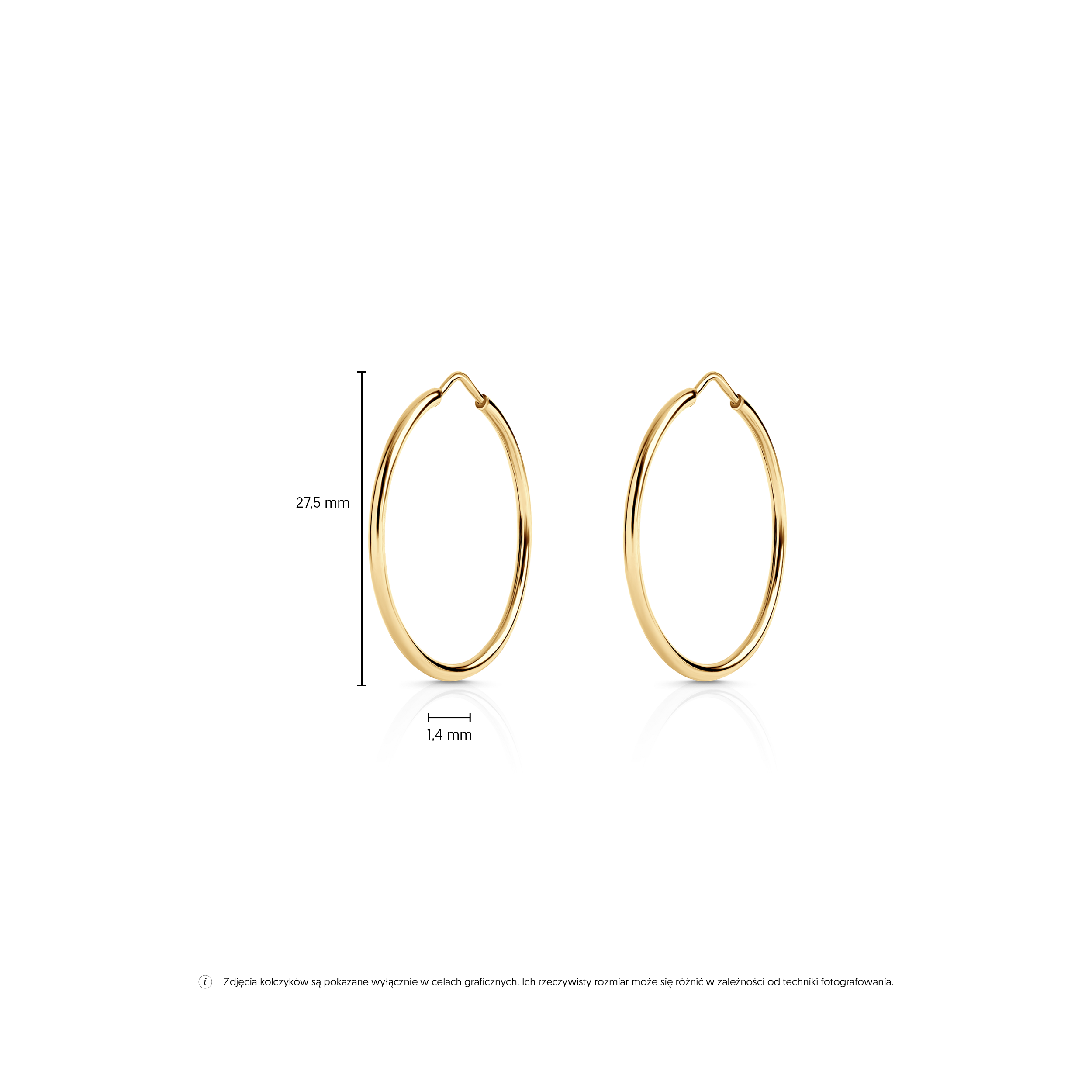 Kolczyki koła SAVICKI: złote