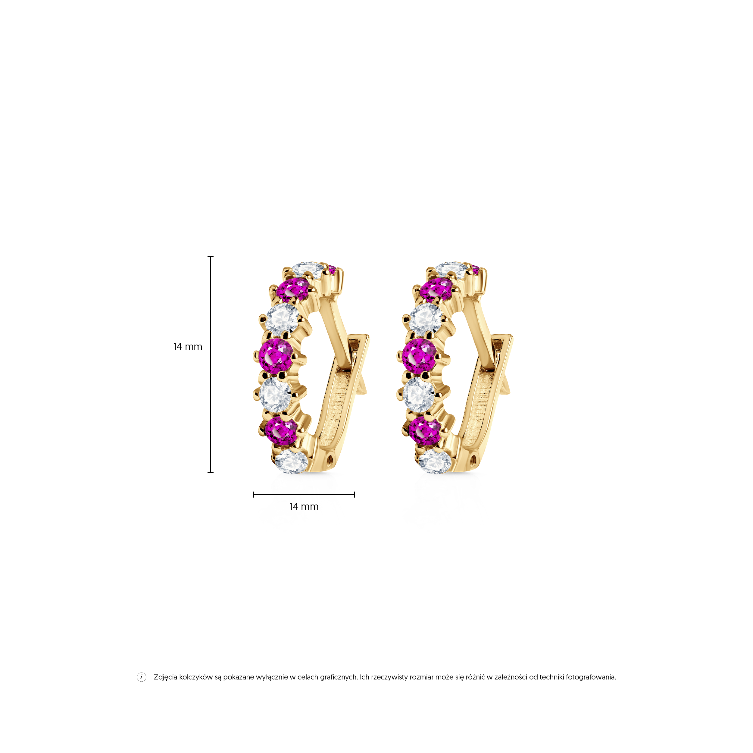 Kolczyki Savicki: złote, cyrkonie