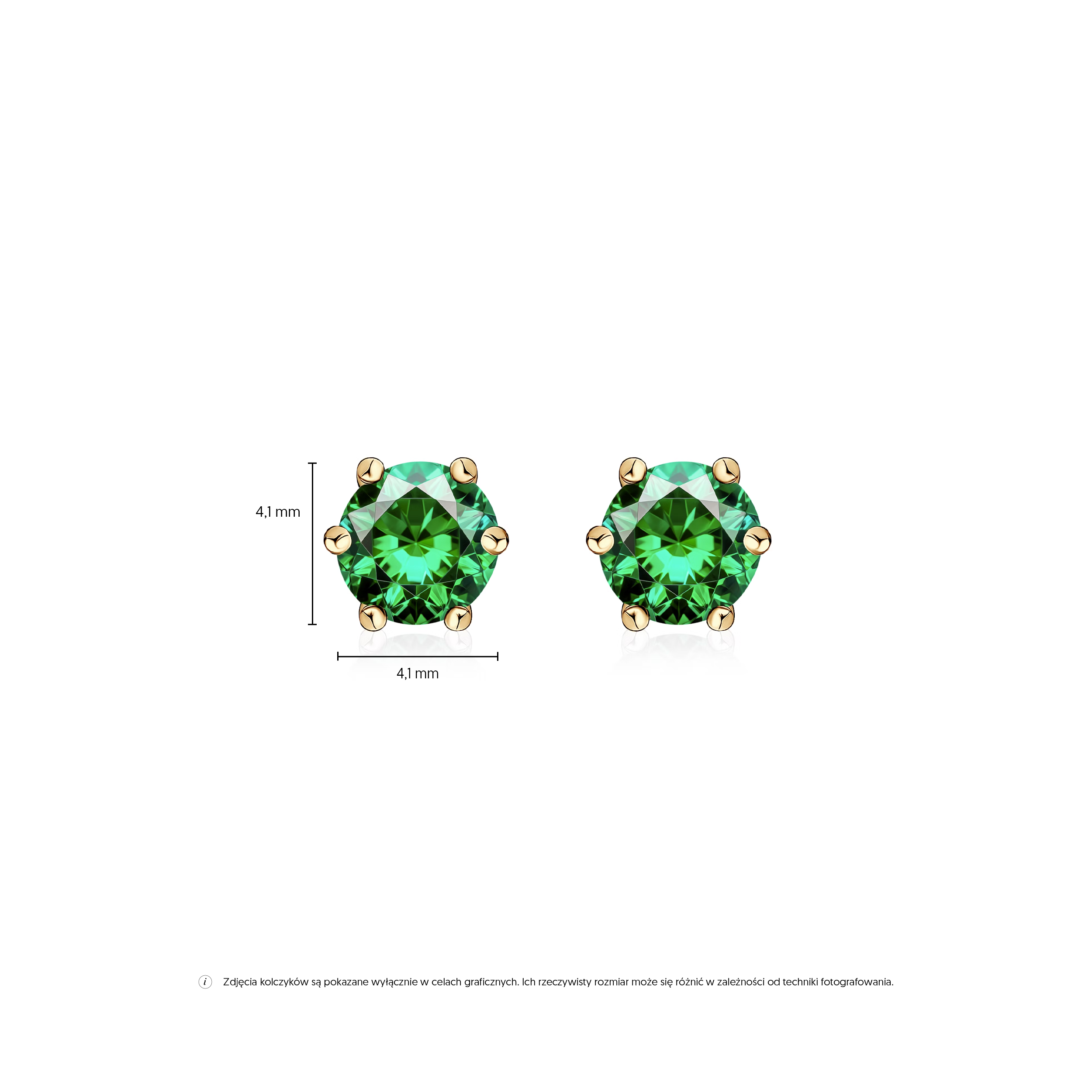 Kolczyki Savicki: złote, cyrkonia