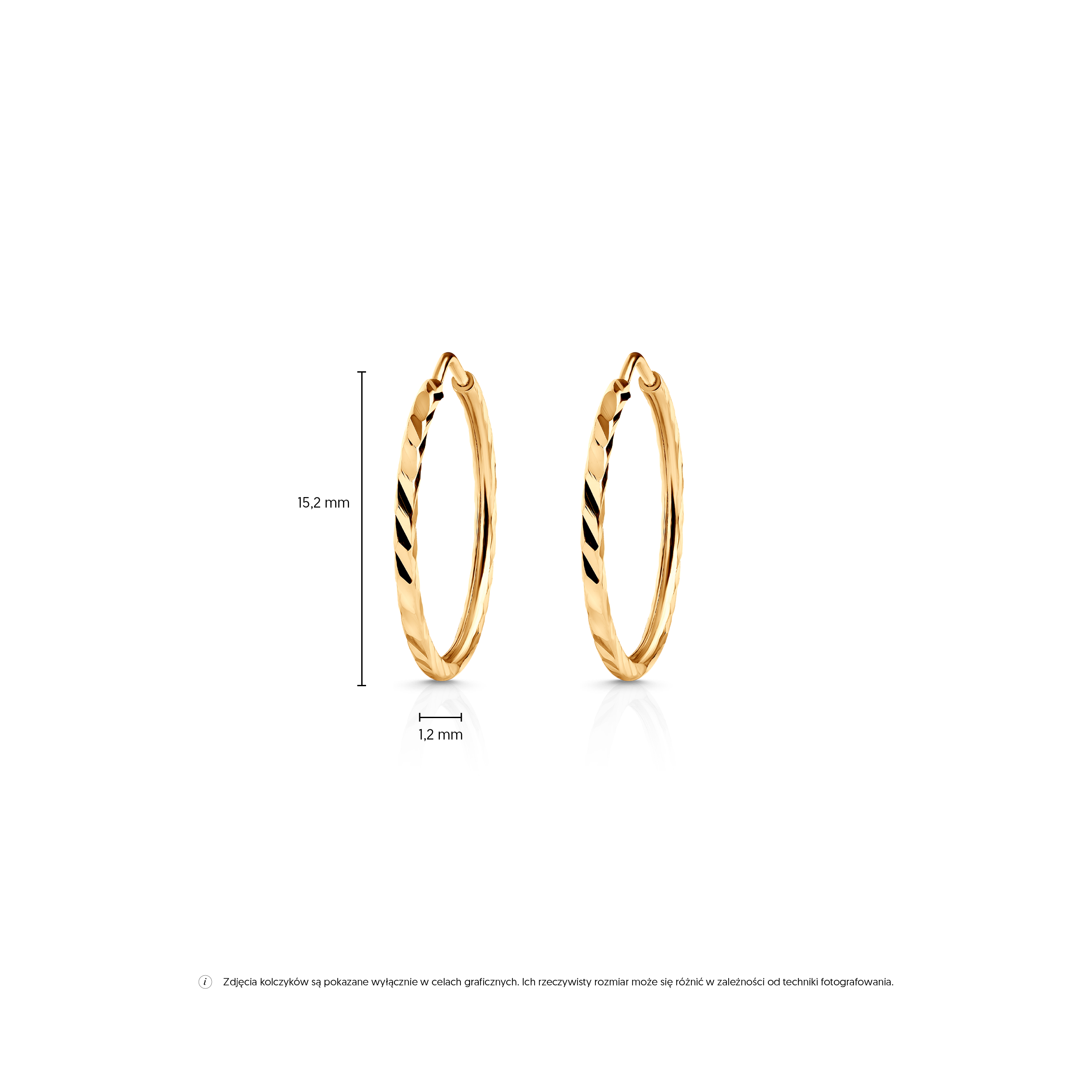 Kolczyki koła SAVICKI: złote