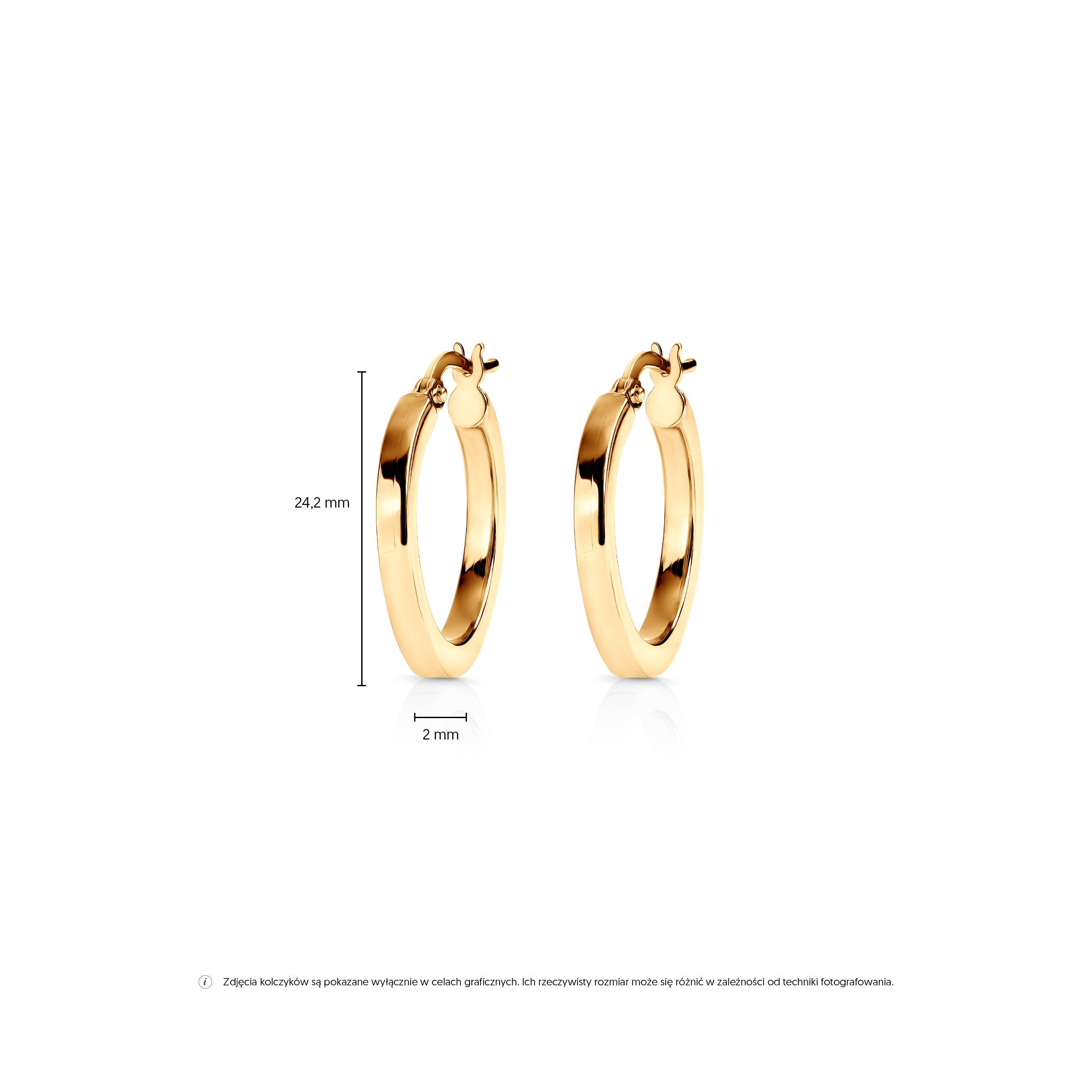 Kolczyki koła SAVICKI: złote