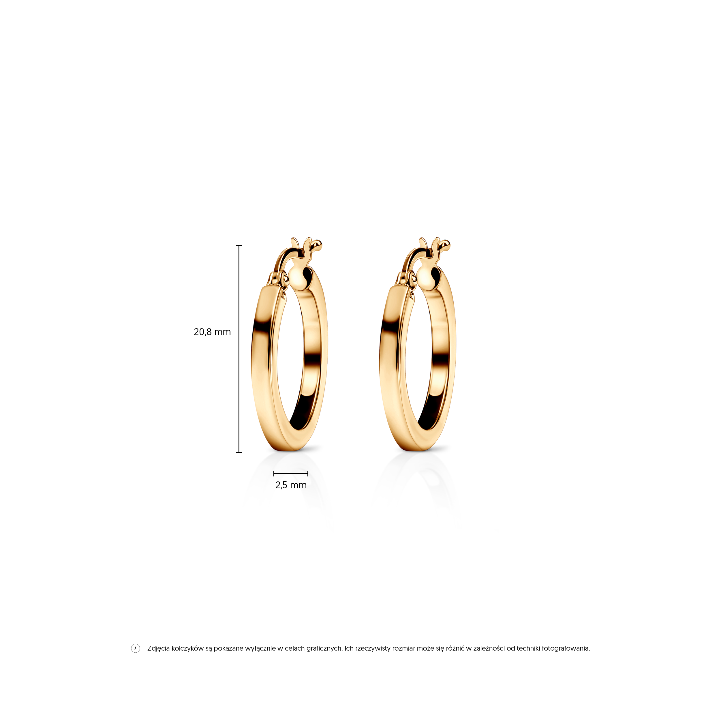 Kolczyki koła Savicki: złote