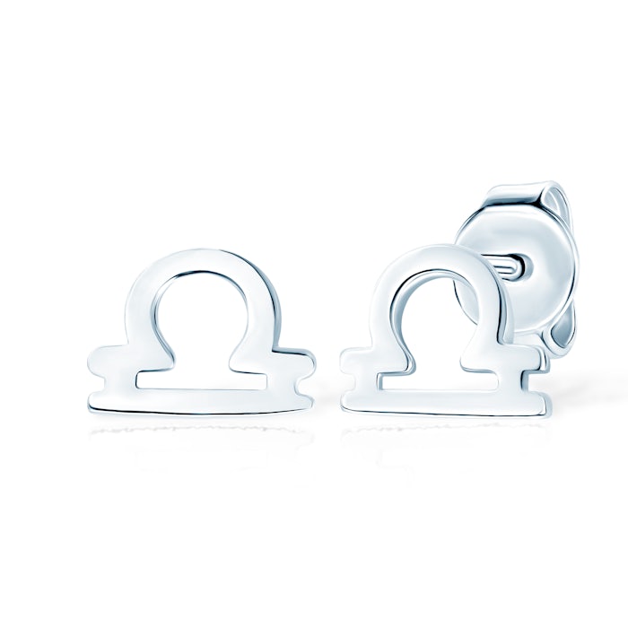 Kolczyki znak zodiaku waga Savicki: srebrne