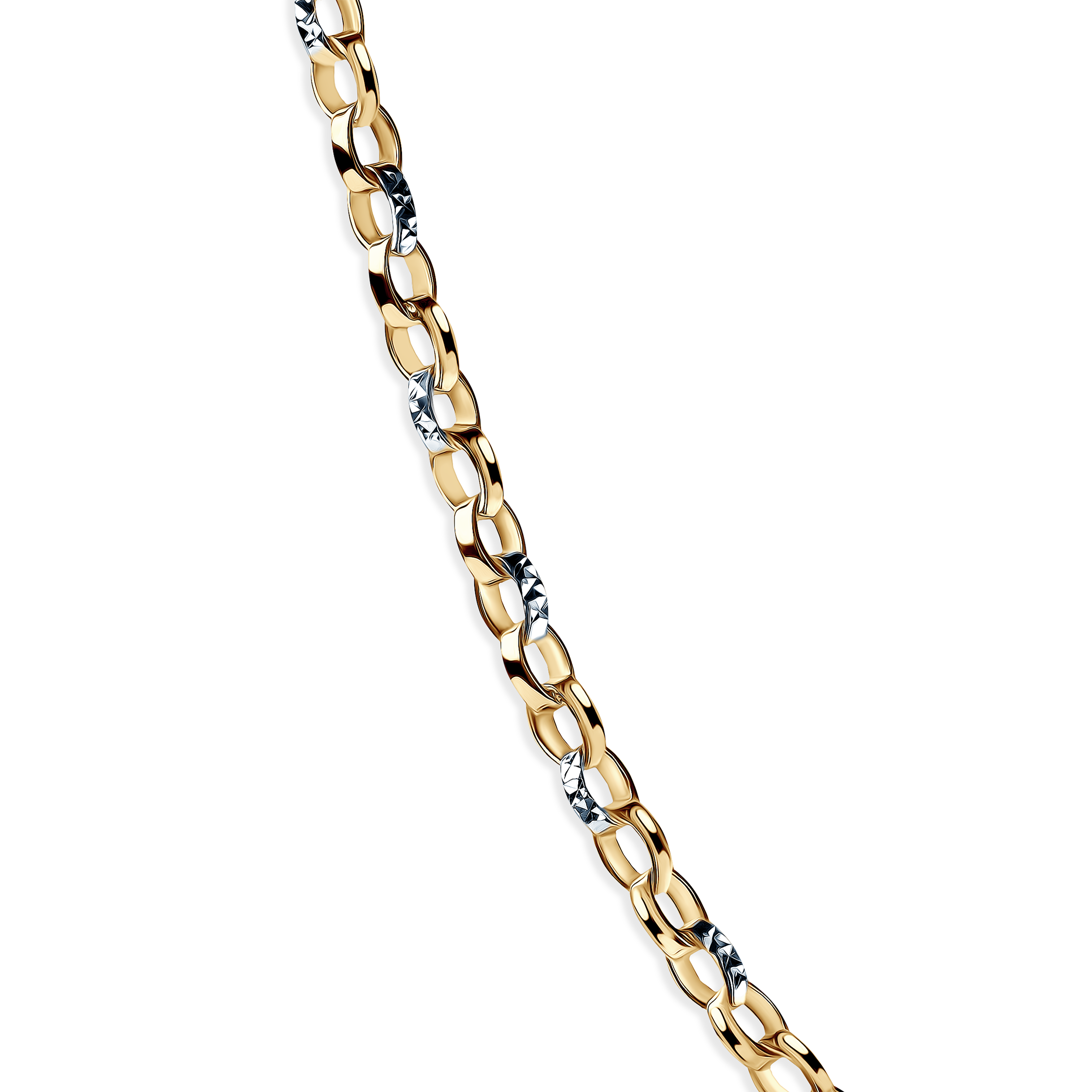 Naszyjnik Savicki 3,7mm: dwukolorowe złoto 585