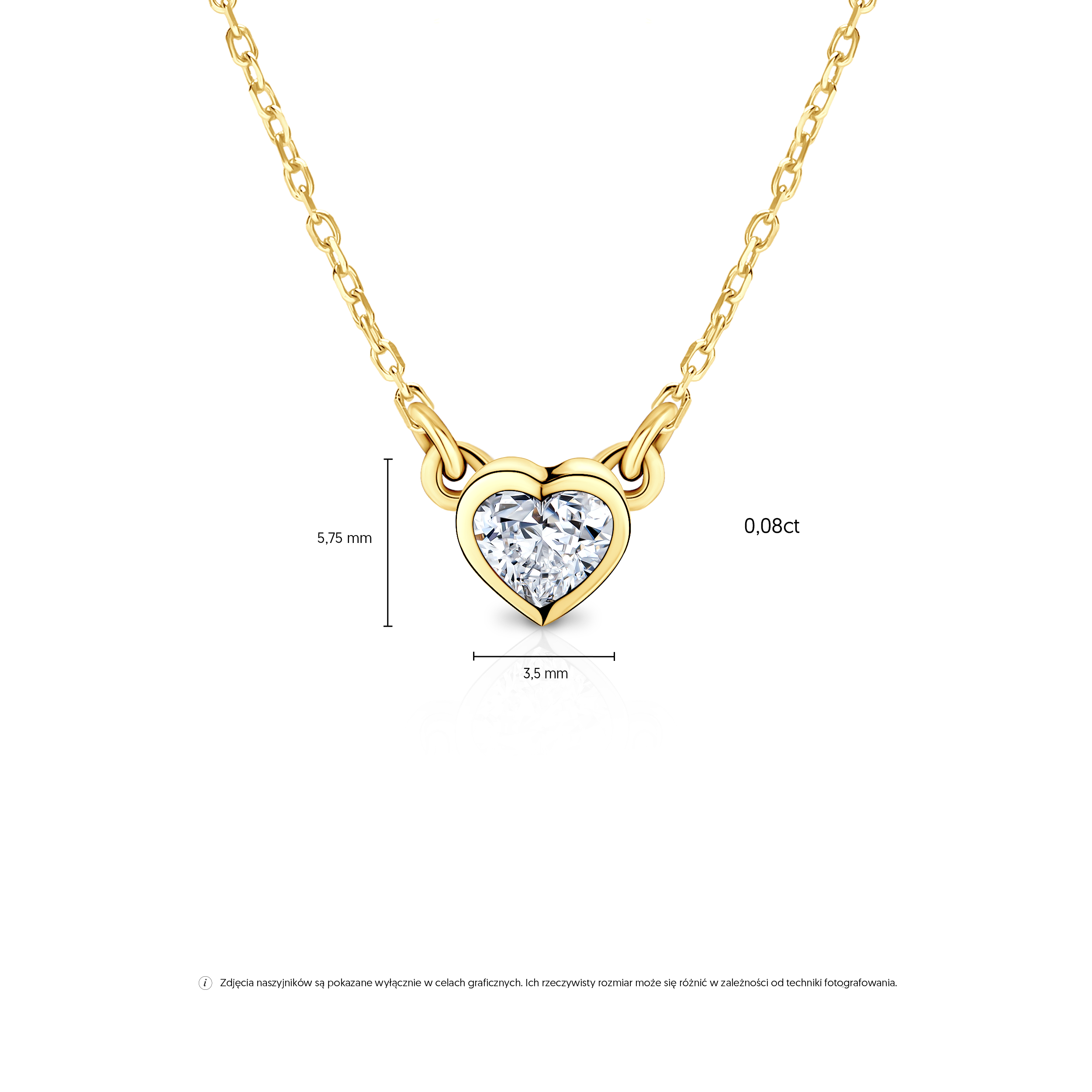 Naszyjnik Pure: złoty, diament - 6