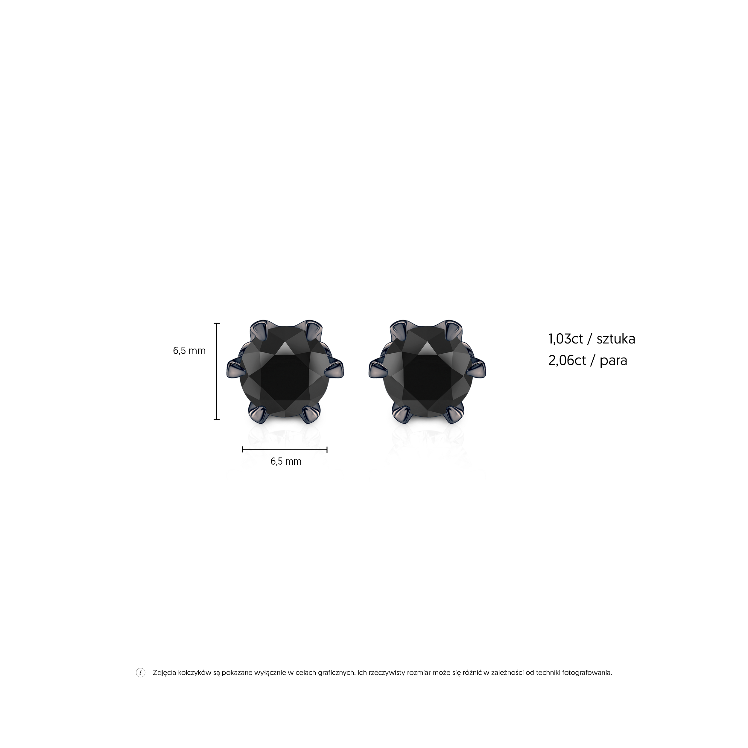 Kolczyki The Journey: czarne złoto, czarne diamenty 