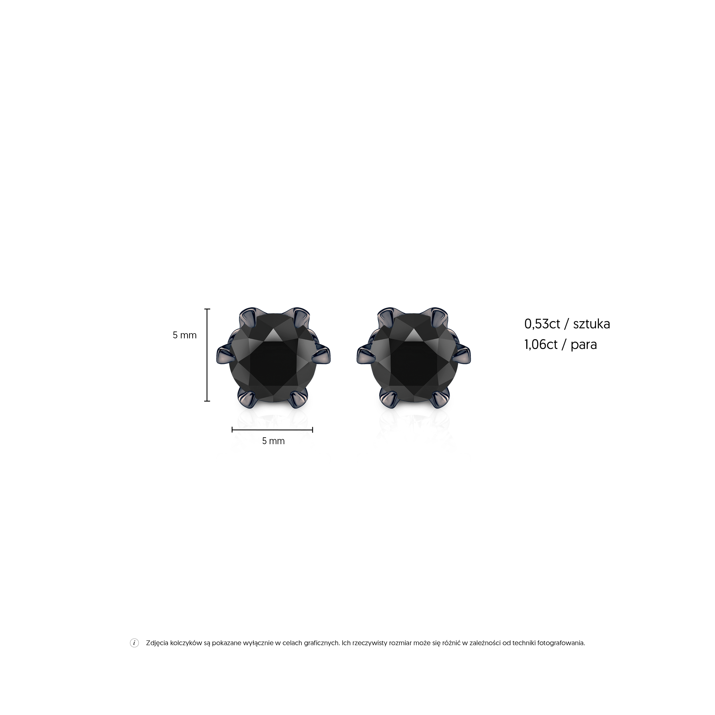 Kolczyki The Journey: czarne złoto, czarne diamenty 