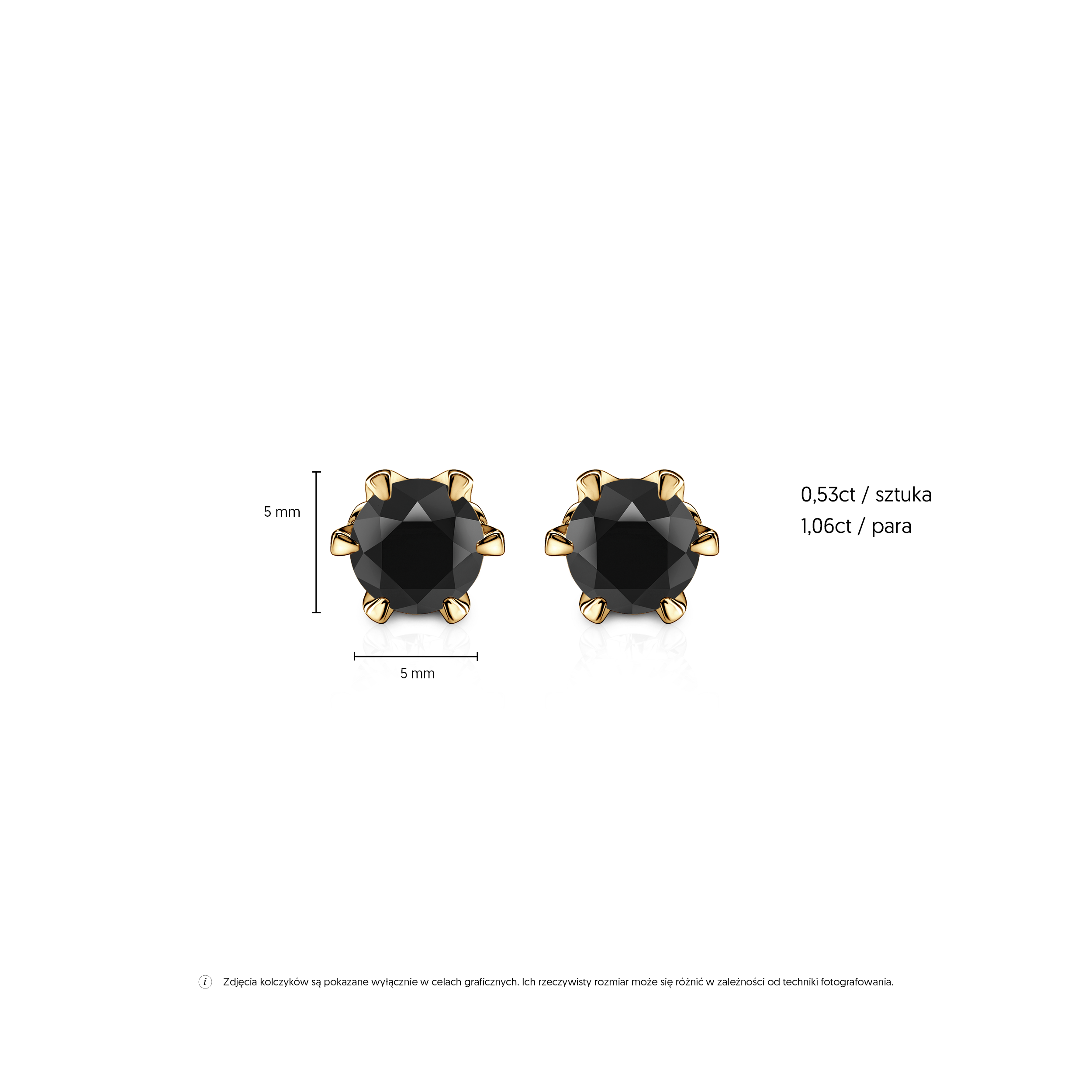 Ohrringe The Journey: Gold, Schwarze Diamanten 