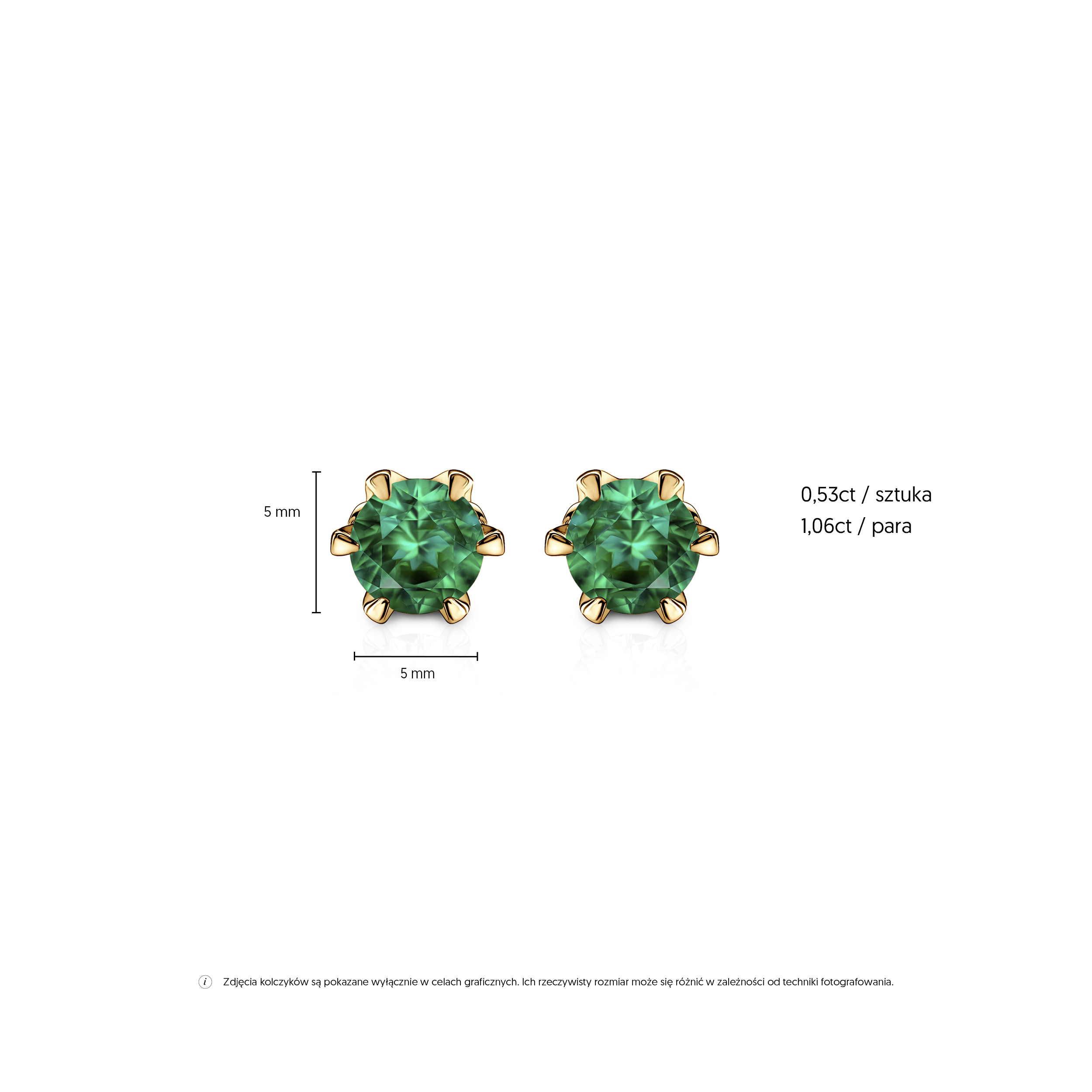 Kolczyki The Journey: złote, szmaragdy 