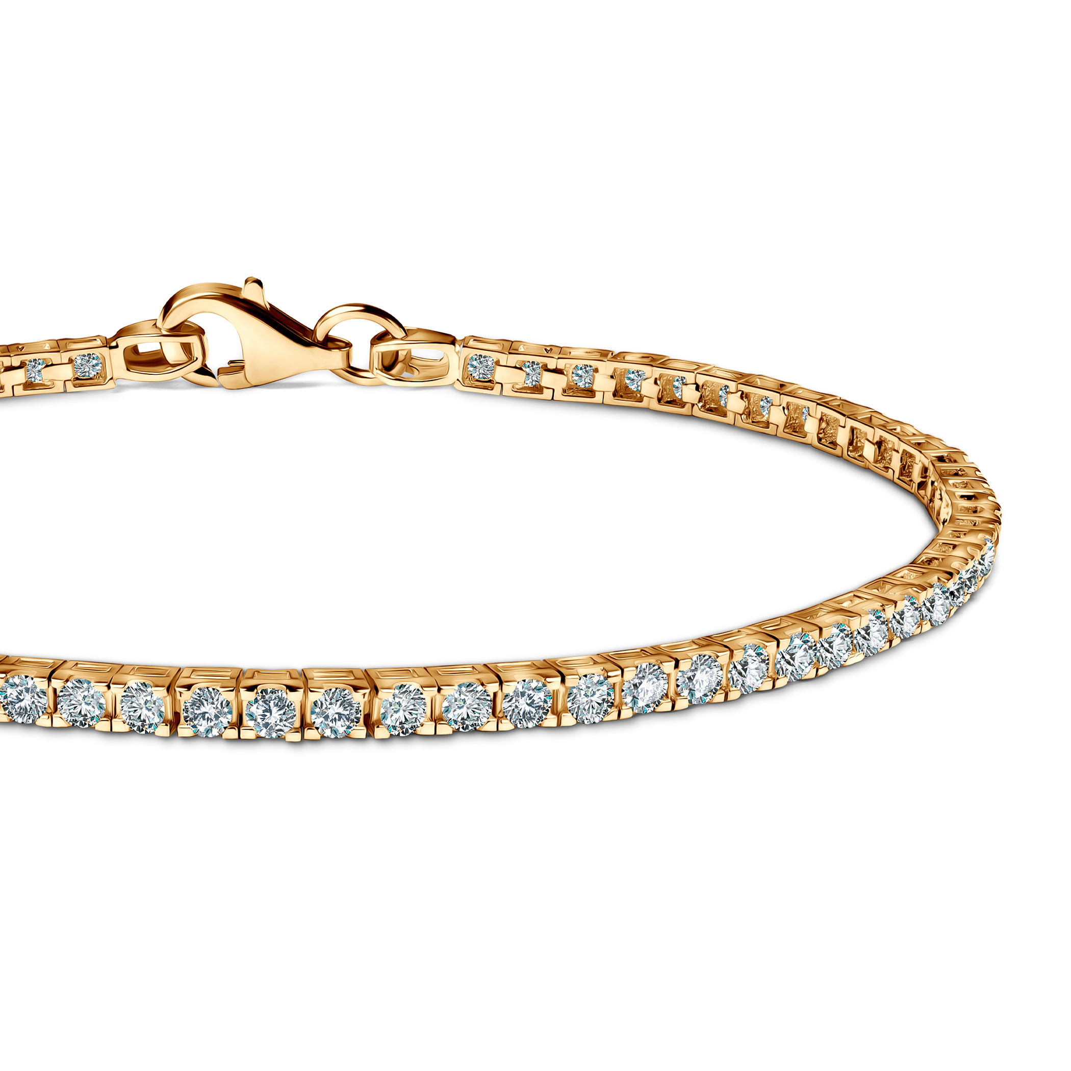 Tennisarmband SAVICKI 2,3 mm: Gold 585, Zirkonia