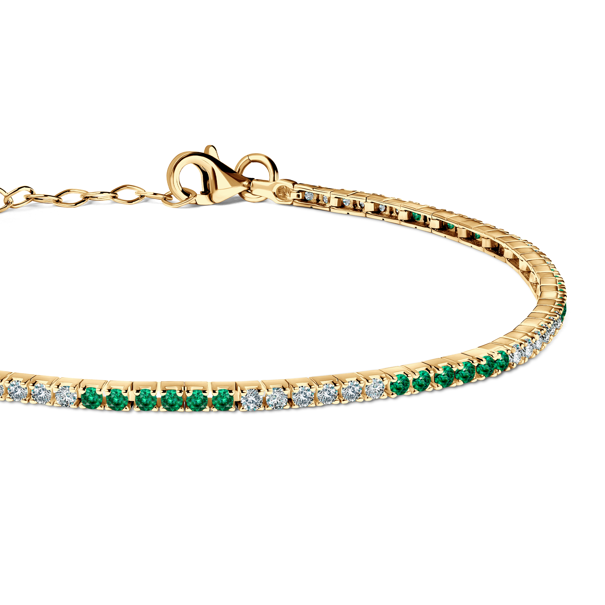 Bransoletka tenisowa złota 585 z cyrkoniami 1,7mm 19cm