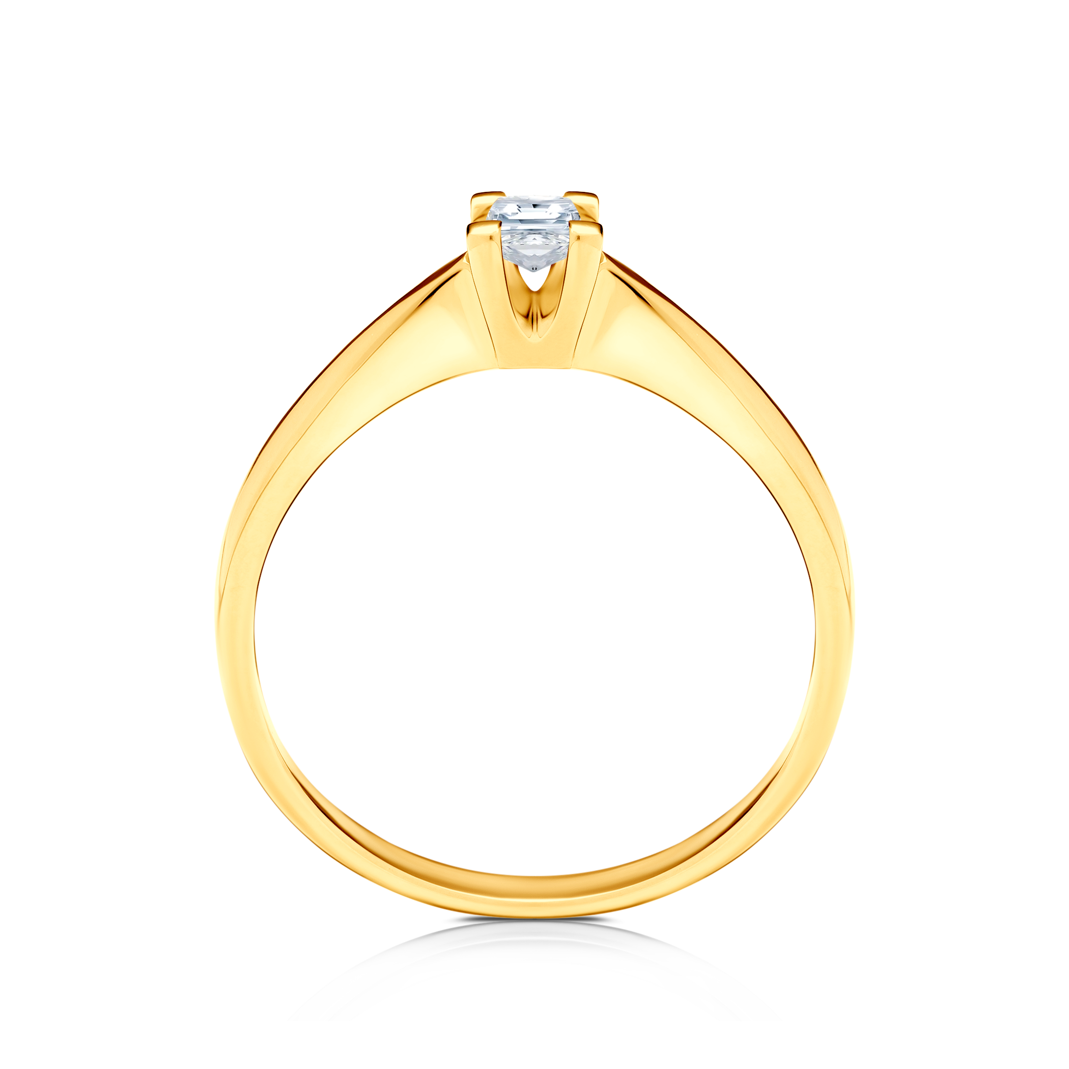 Pierścionek zaręczynowy SAVICKI: złoty, diament